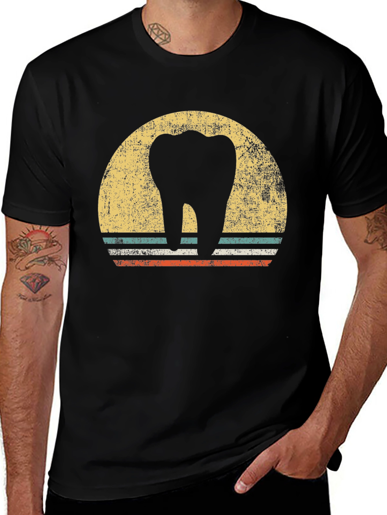 Variant 4 of Vintage Dentist Tooth Graphic Tee