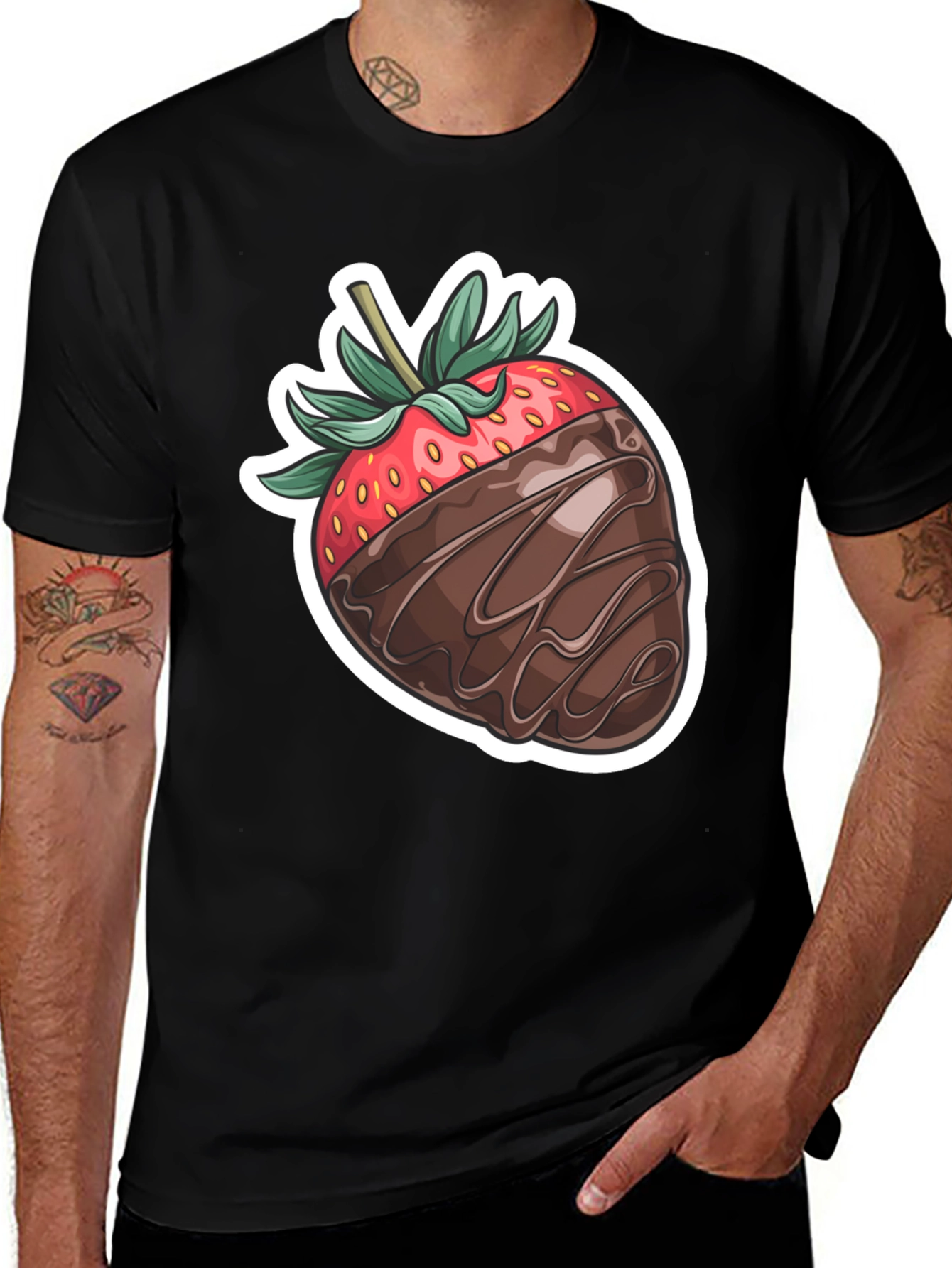 Variant 16 of Chocolate Covered Strawberry Graphic Tee