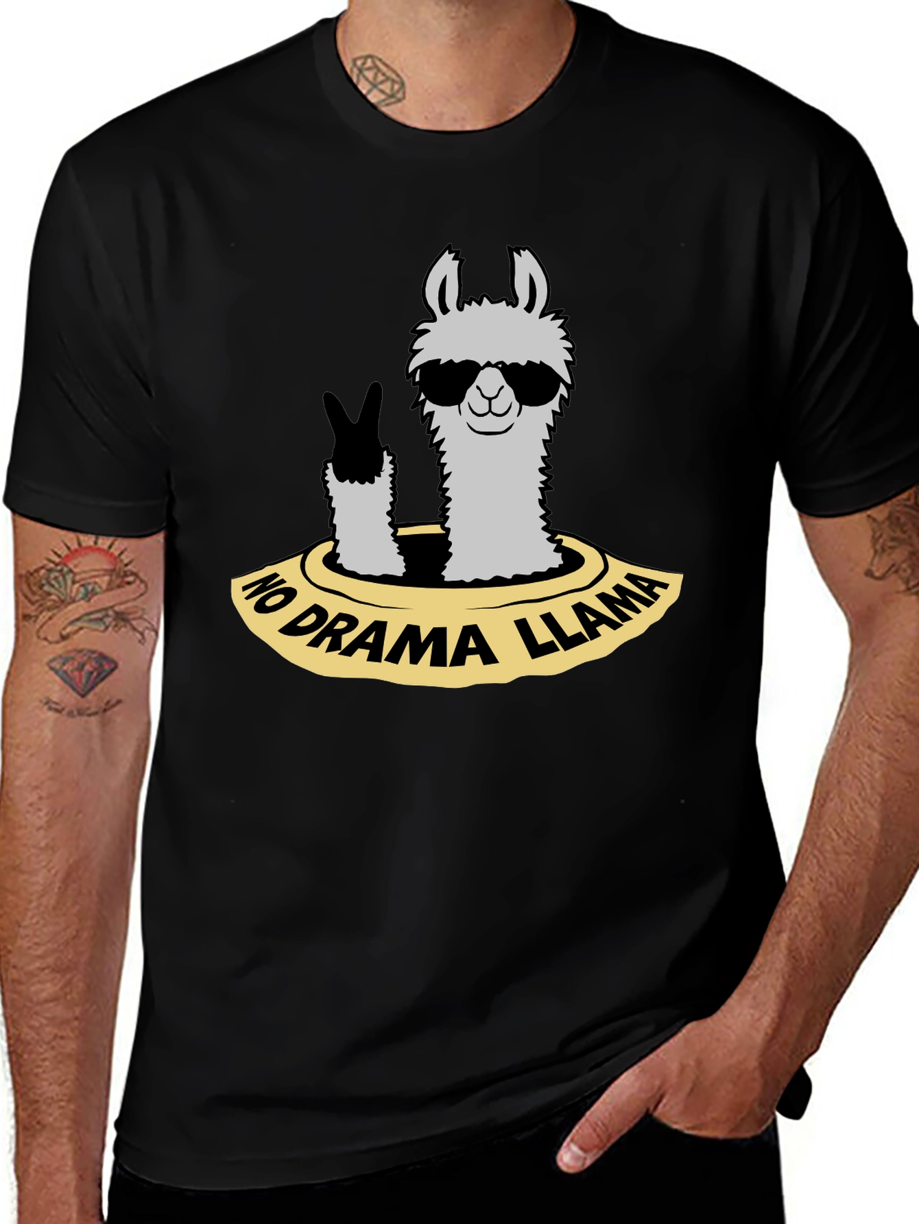 No Drama Llama T-Shirt - Cool Animal Graphic Tee
