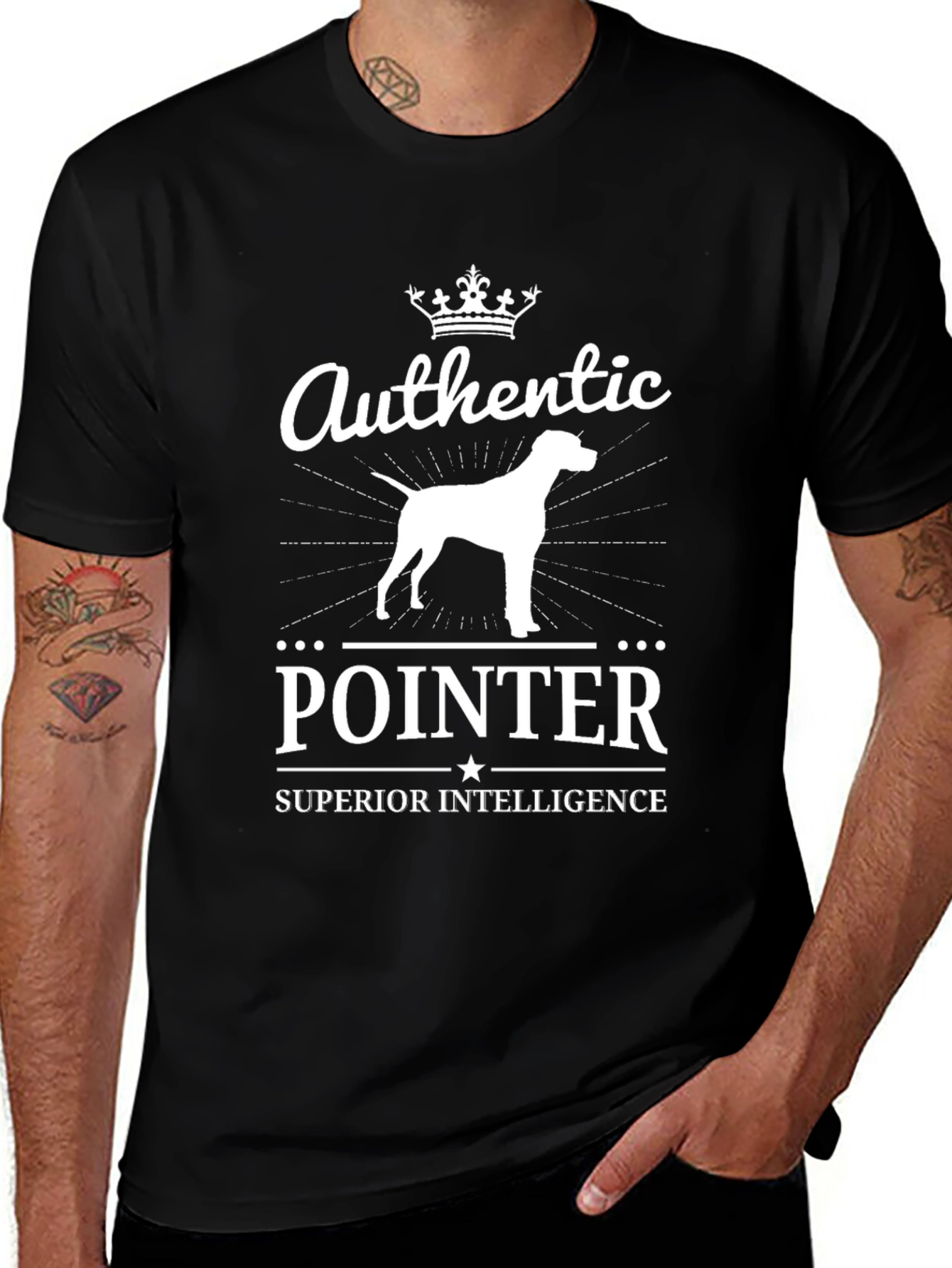 Variant 29 of Authentic Pointer Dog Graphic Tee