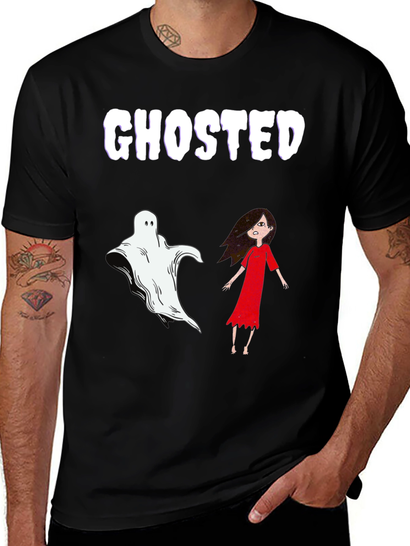Variant 5 of Ghosted Graphic Tee - Halloween Humor