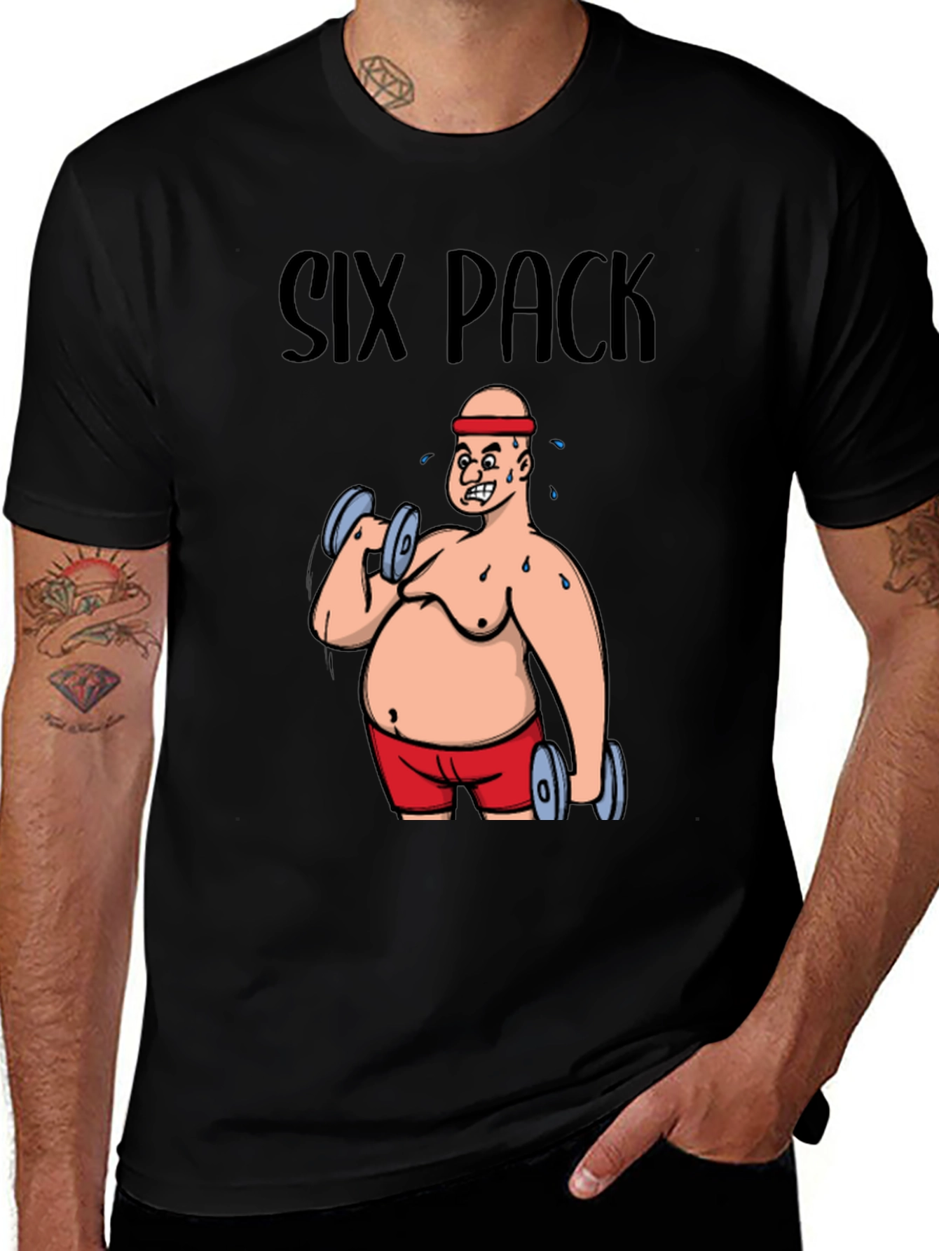 Variant 22 of Funny Six Pack T-Shirt - Gym Humor Tee