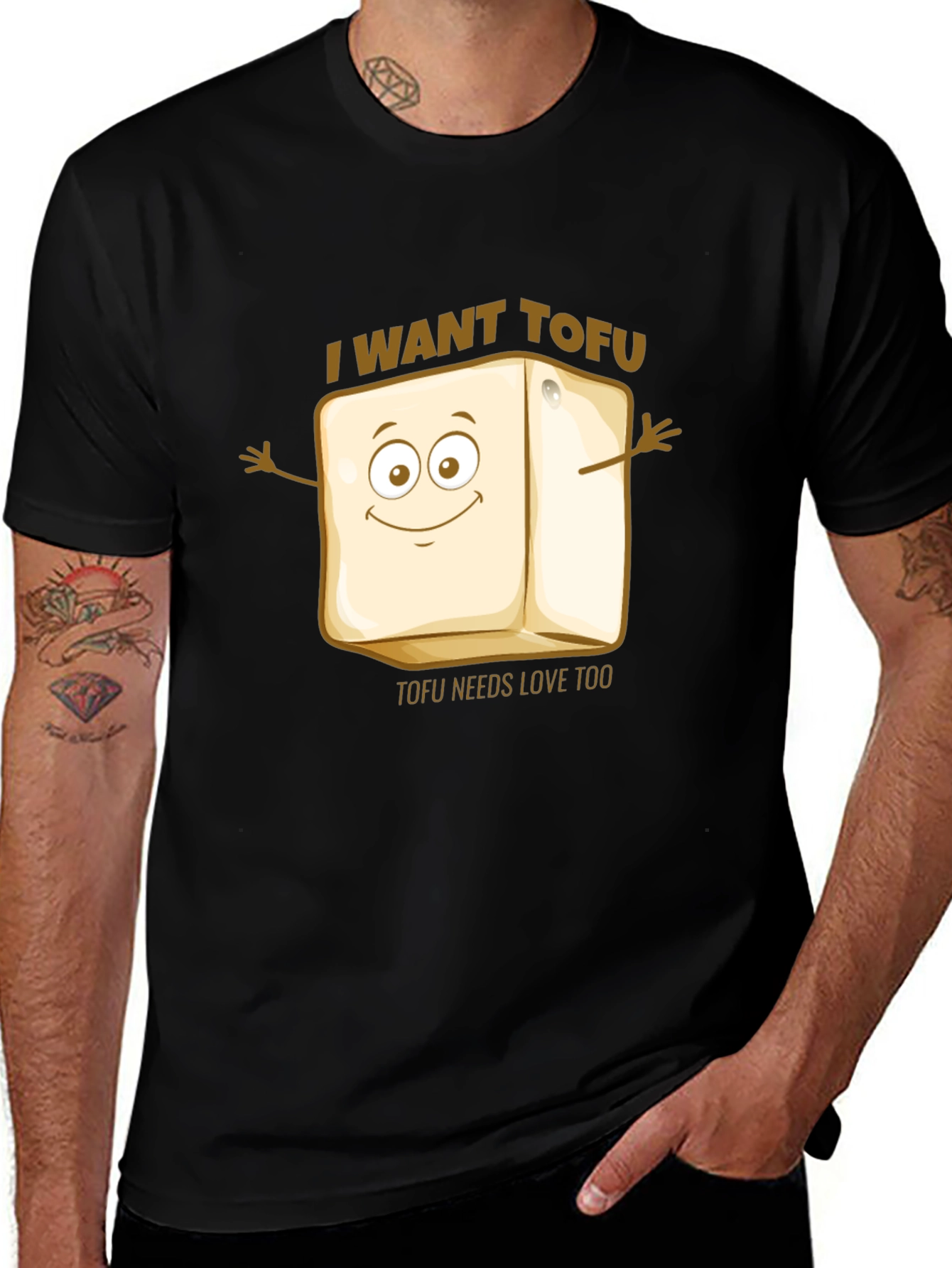Variant 24 of I Want Tofu Graphic T-Shirt