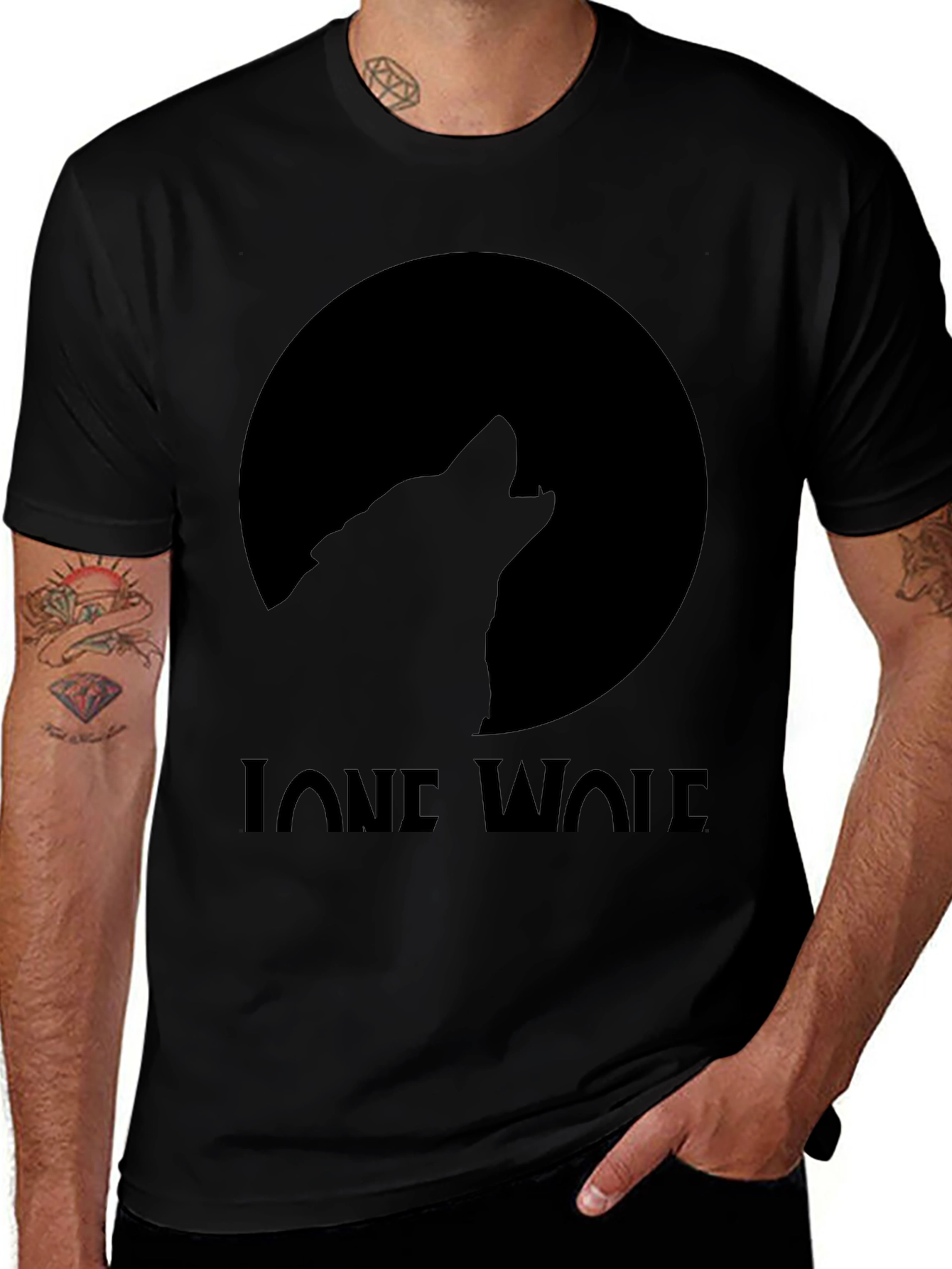 Variant 24 of Lone Wolf Moon Graphic T-Shirt