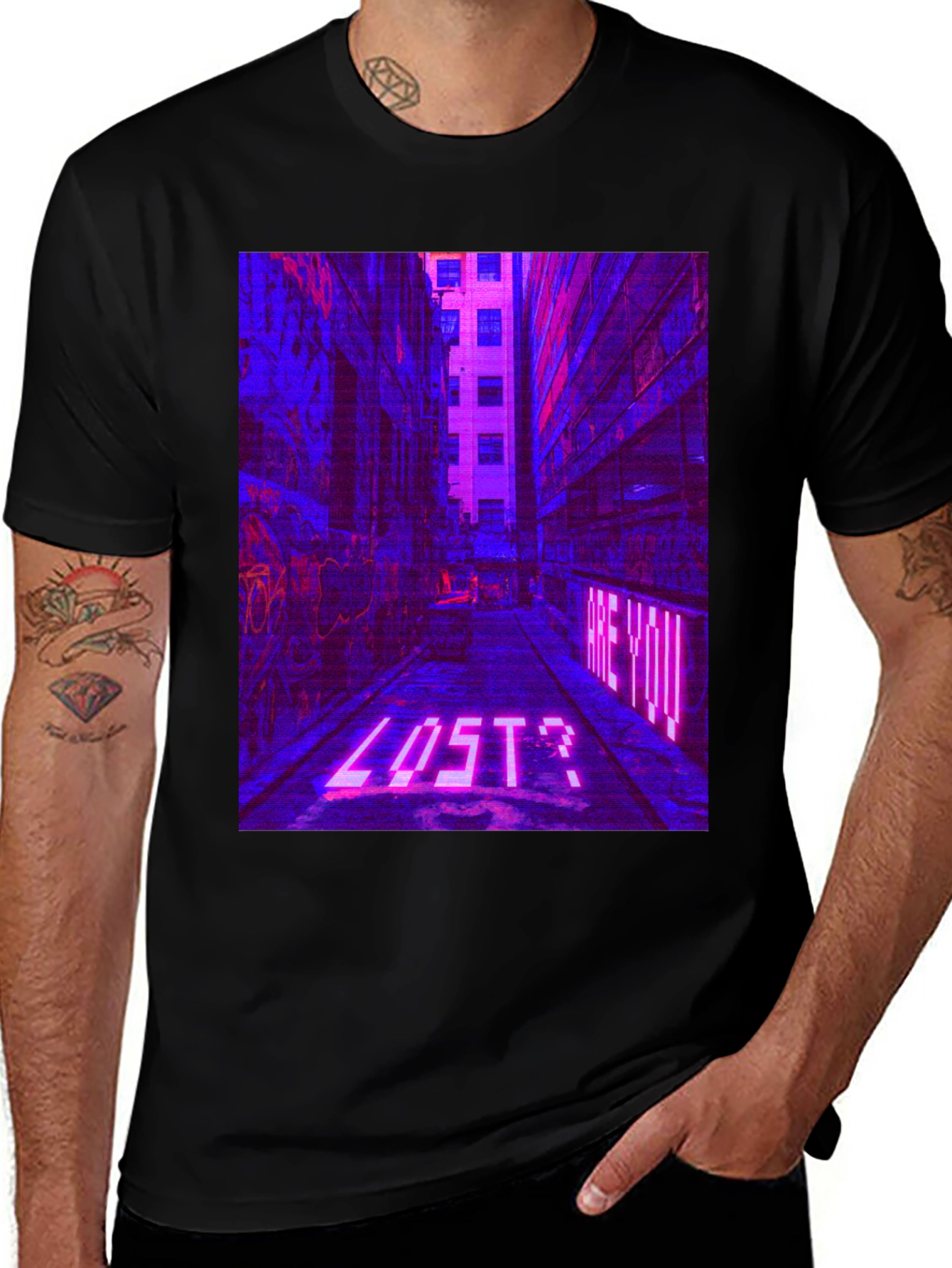 Variant 17 of Lost? Neon Alley T-Shirt