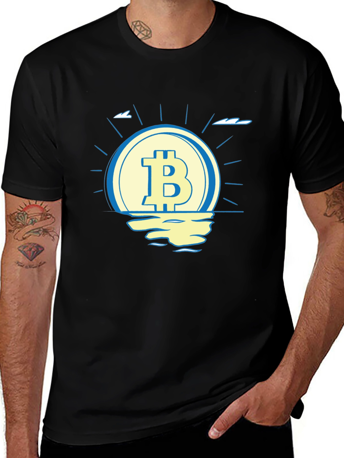 Variant 15 of Bitcoin Sunset T-Shirt - Crypto Currency Tee