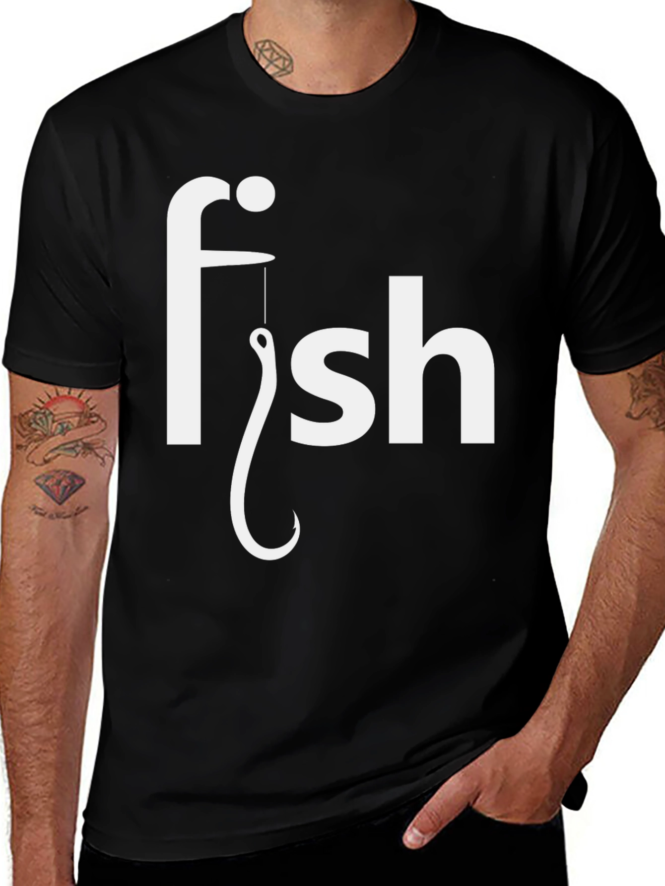 Variant 8 of Funny Fishing Hook T-Shirt