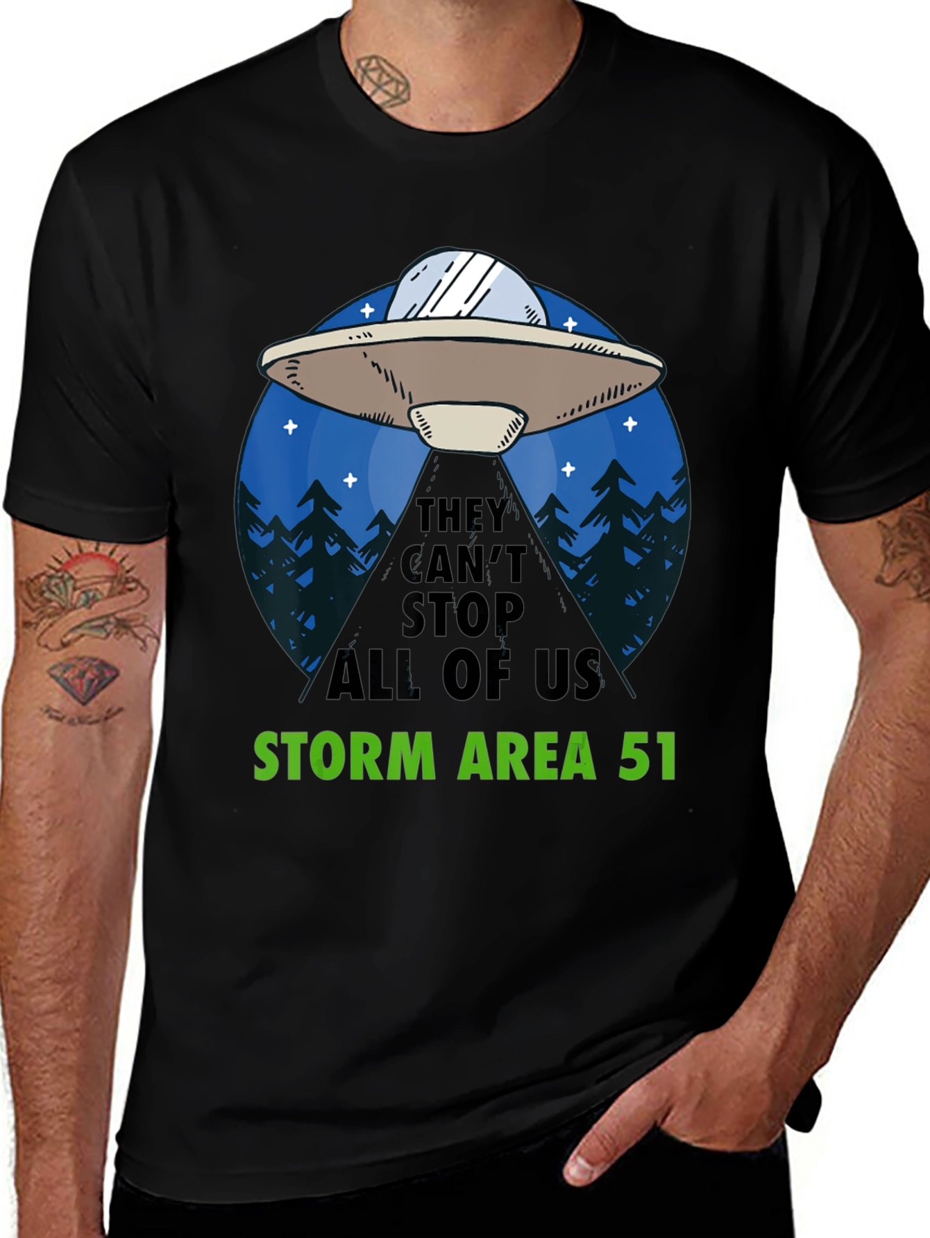 Storm Area 51 Alien UFO T-Shirt