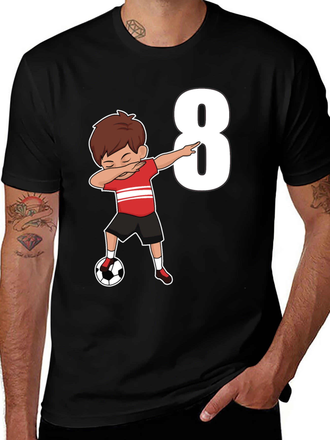 Variant 26 of Soccer Birthday Boy T-Shirt - Number 8