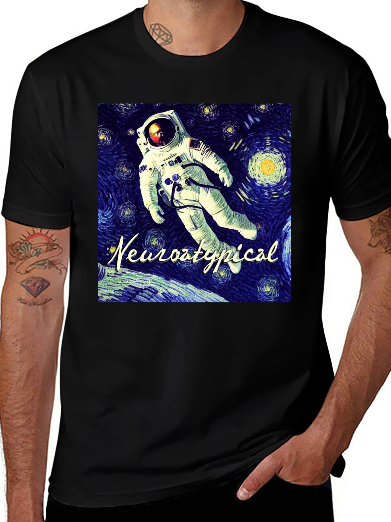 Variant 15 of Astronaut Starry Night Neurotypical T-Shirt