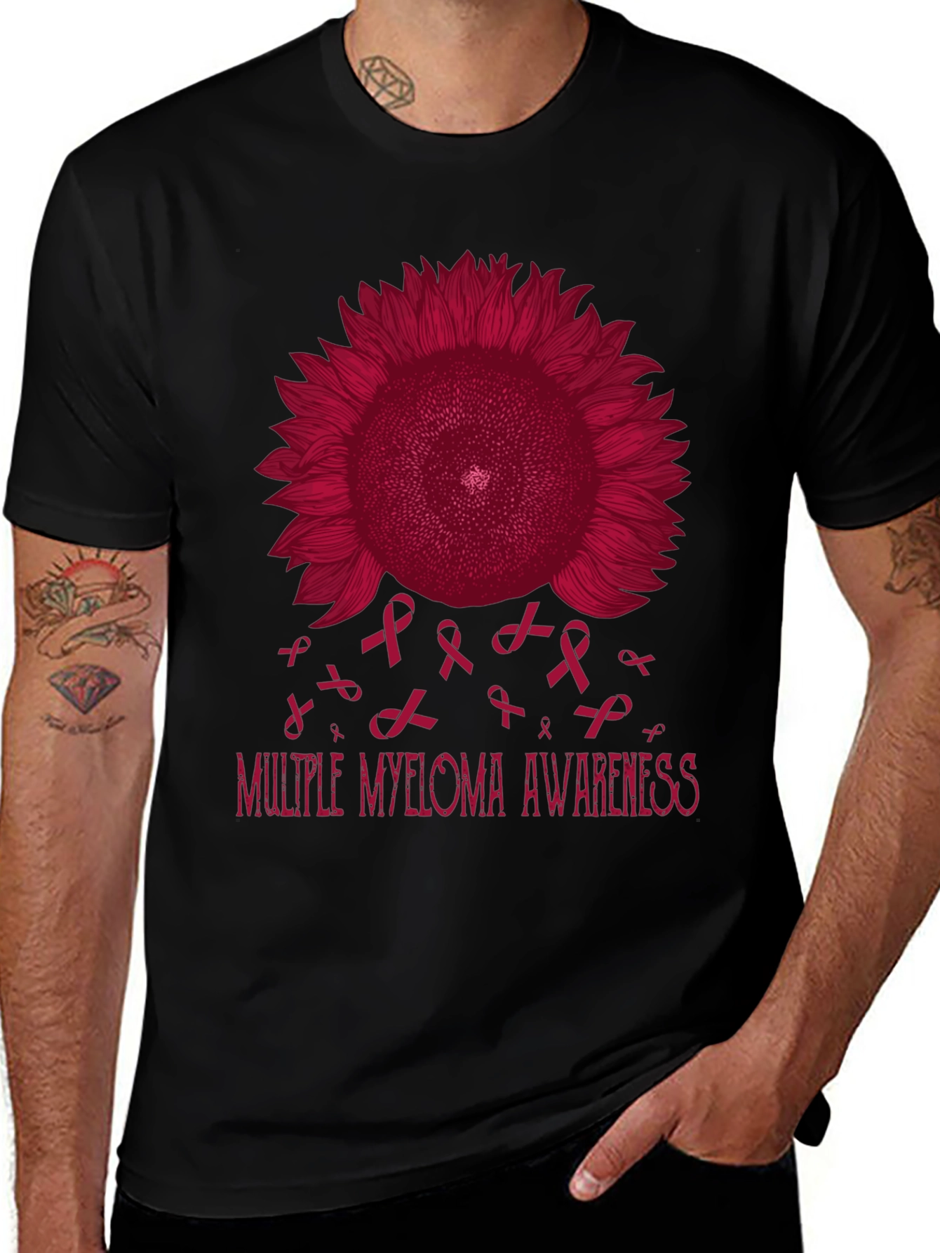 Myeloma Awareness Sunflower T-Shirt