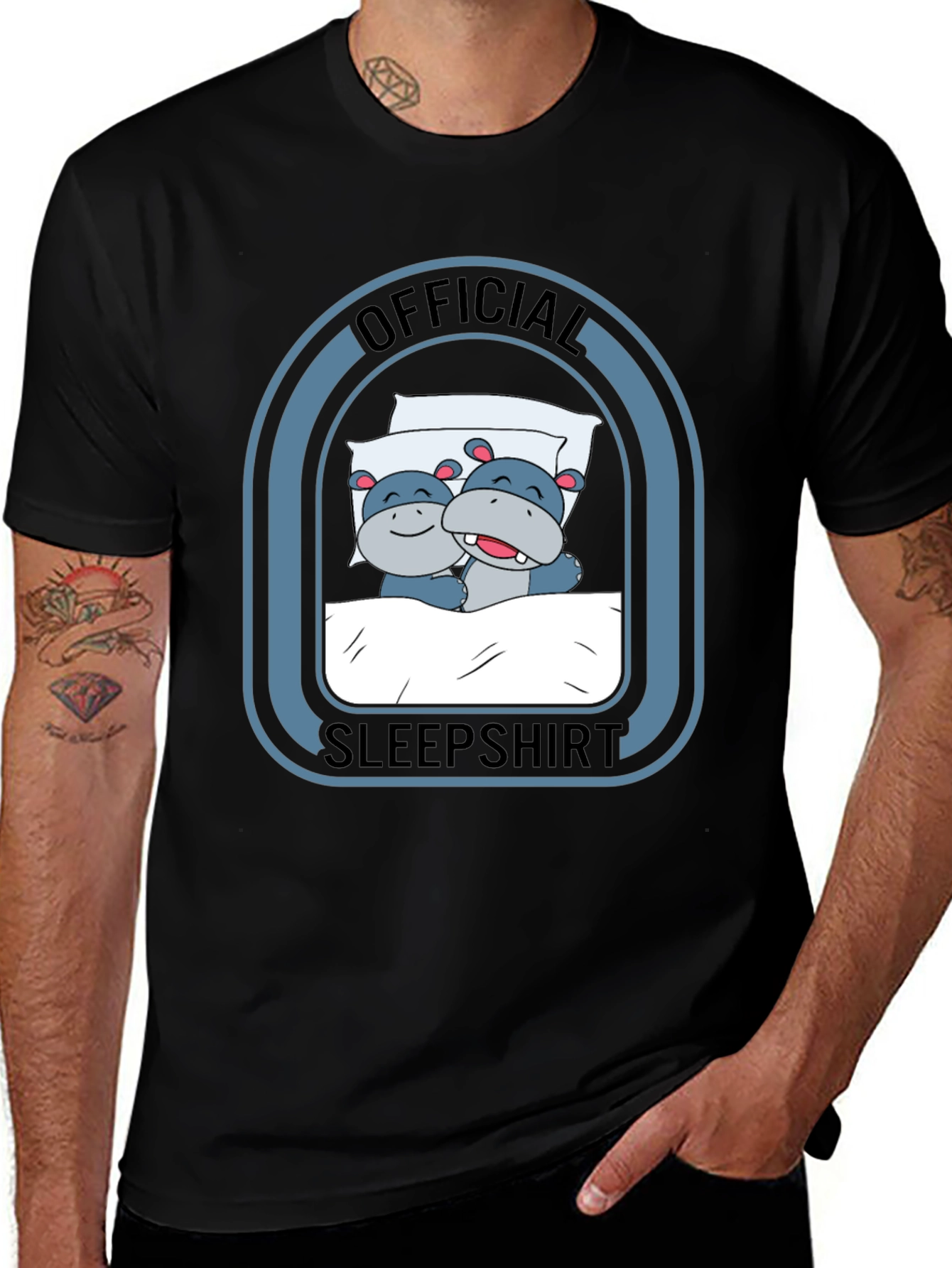 Variant 6 of Official Sleepshirt: Hippo Pajama Tee