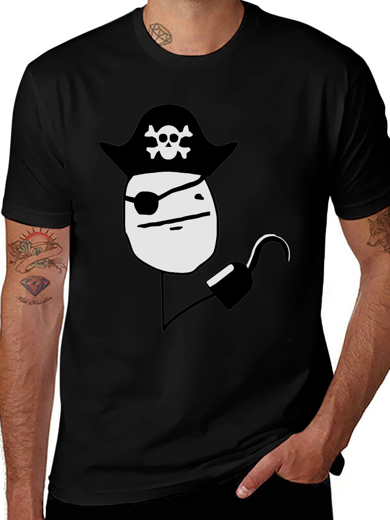 Variant 26 of Pirate Meme Black T-Shirt