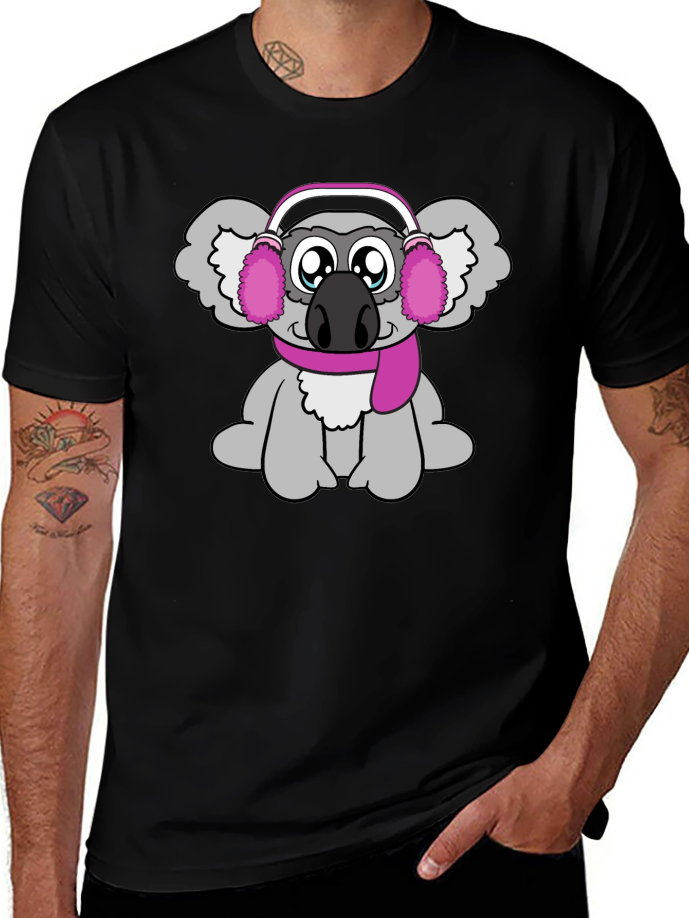 Variant 27 of Cute Koala Bear Cartoon Graphic T-Shirt