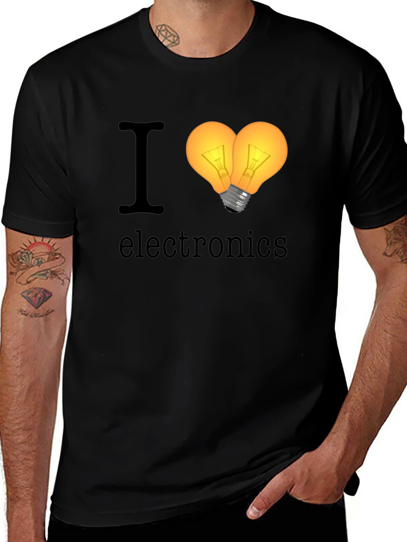 Variant 18 of I Heart Electronics Graphic T-Shirt