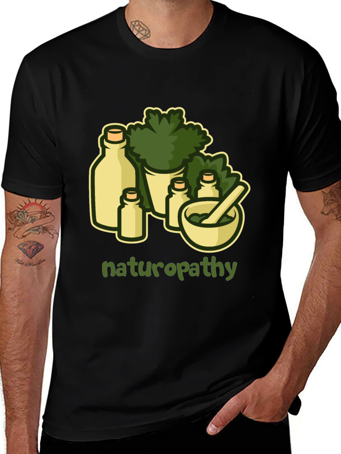 Naturopathy T-Shirt - Herbal Remedy Design