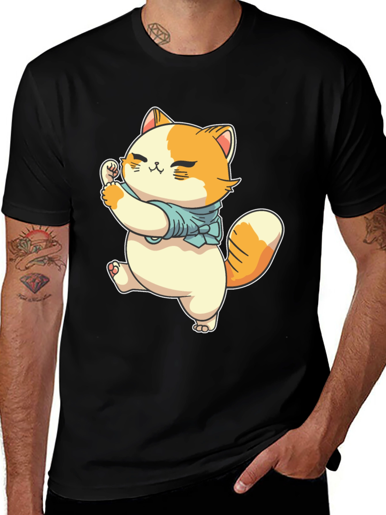 Variant 27 of Cute Cat Graphic Tee - Unisex