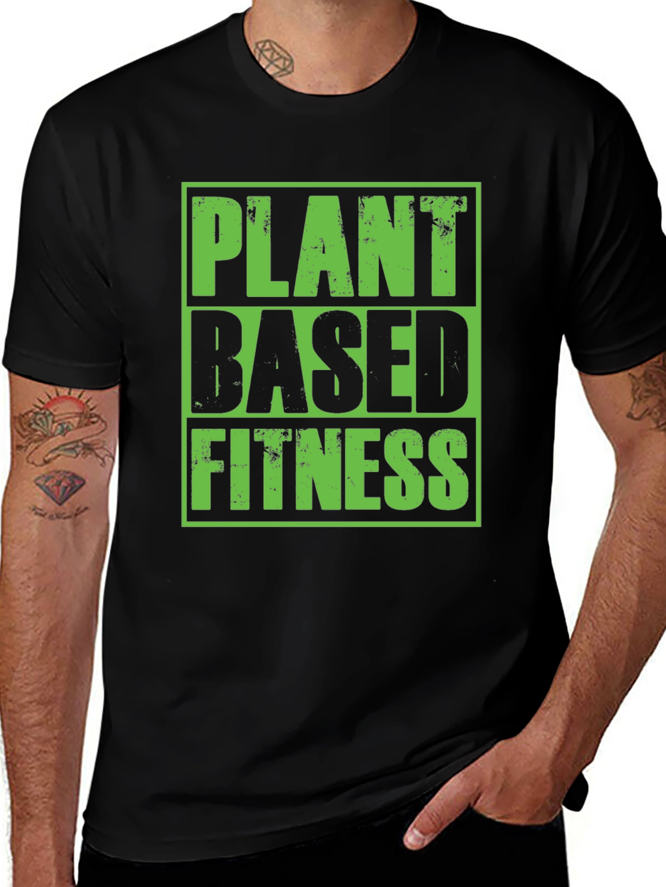 Variant 20 of Plant Based Fitness Graphic T-Shirt