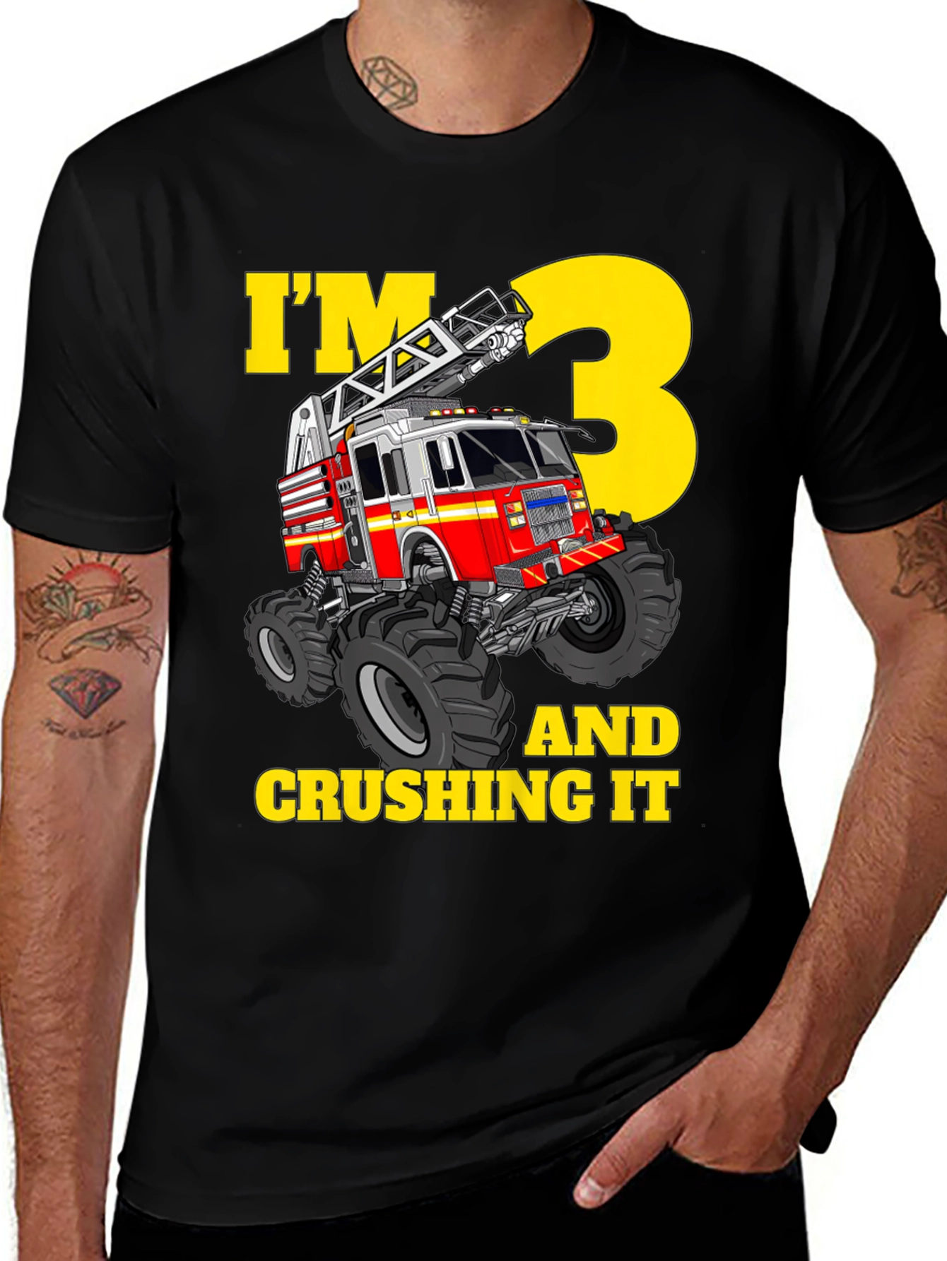 Fire Truck 3rd Birthday T-Shirt