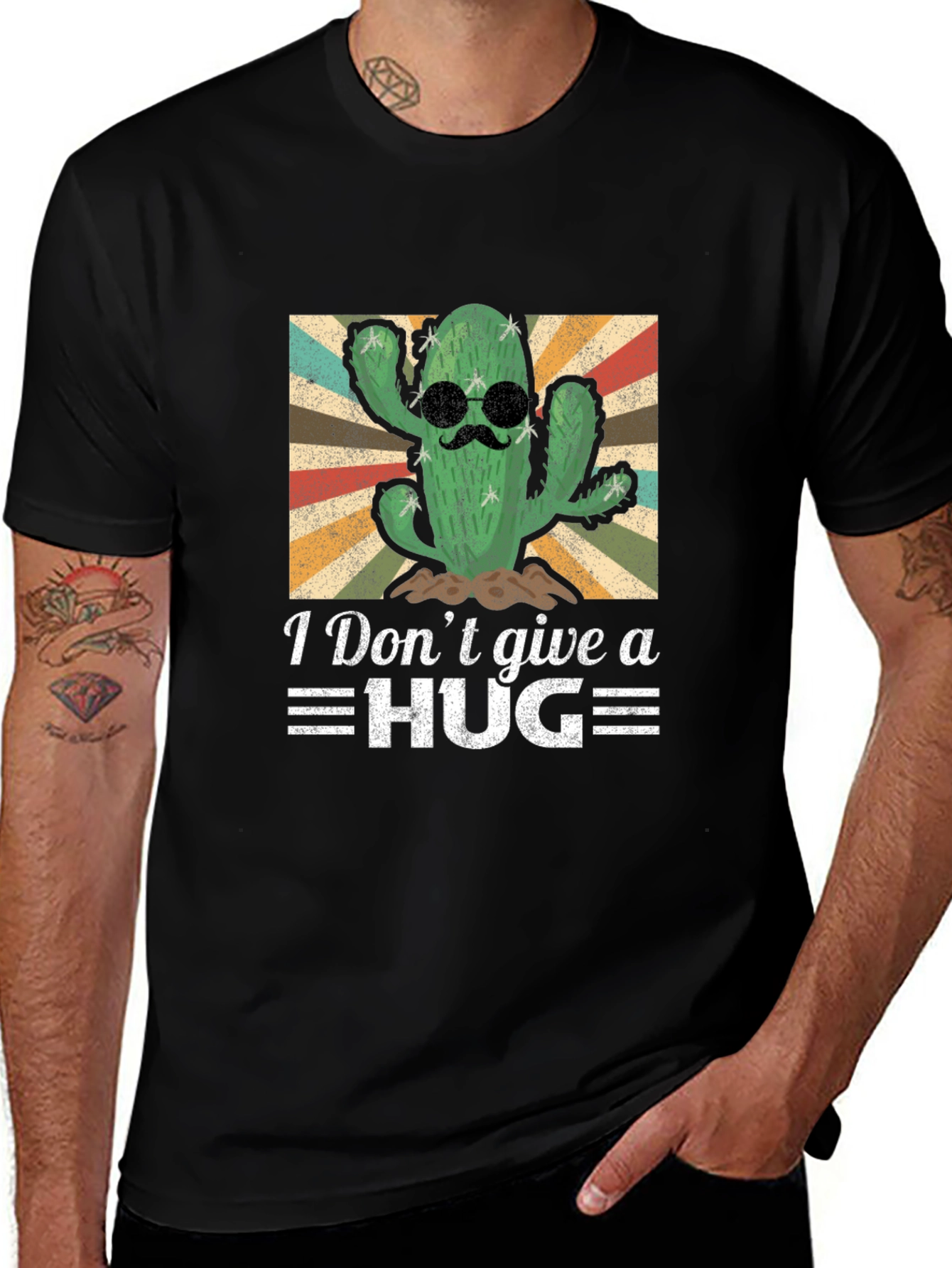 Variant 3 of I Don't Give A Hug Cactus T-Shirt