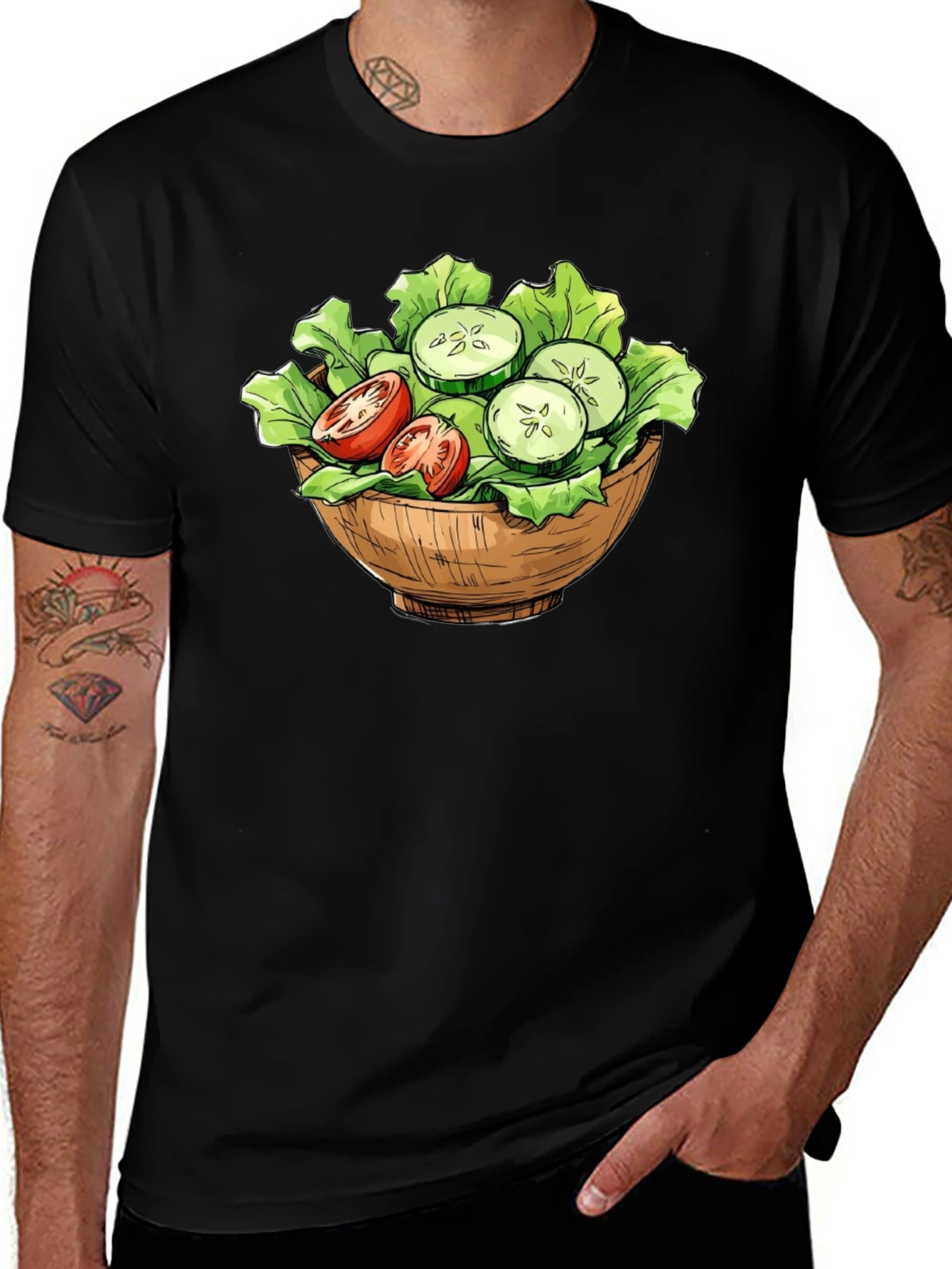 Salad Bowl Graphic Tee - Eat Your Greens!