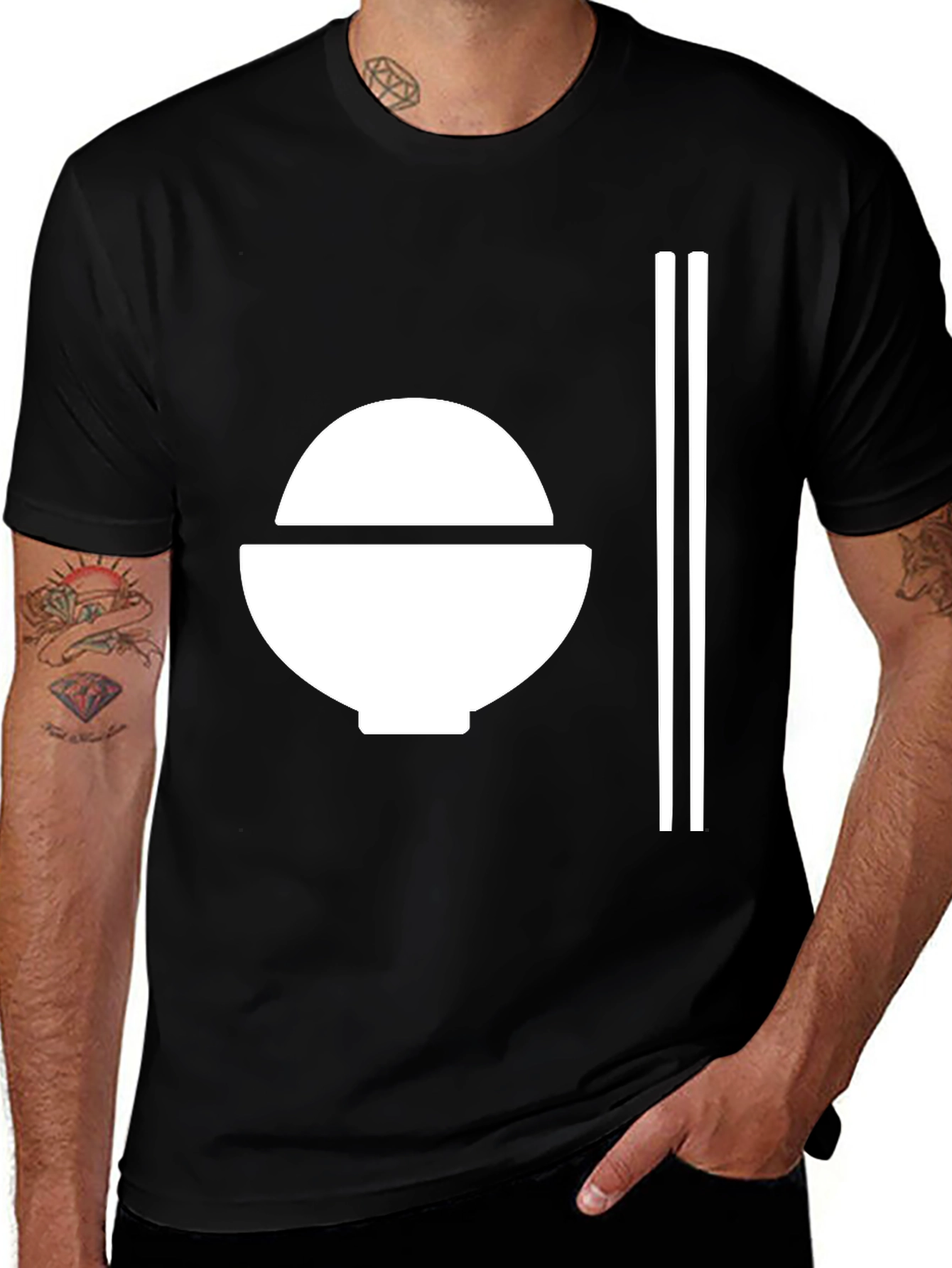 Rice Bowl T-Shirt - Stylish Asian Food Graphic Tee