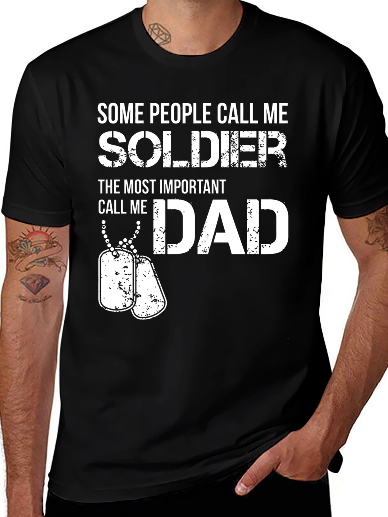 Soldier Dad Graphic T-Shirt, Military Father's Day Tee