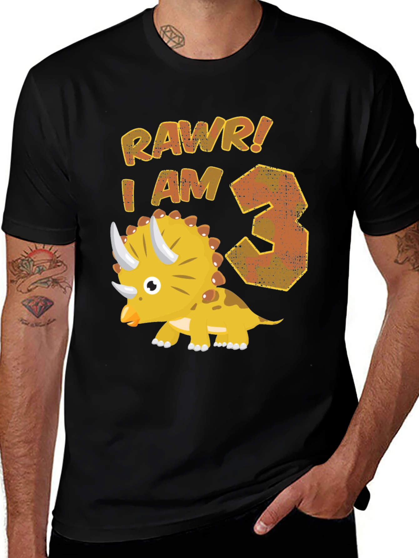 Rawr! I am 3! Dinosaur T-shirt Birthday Party