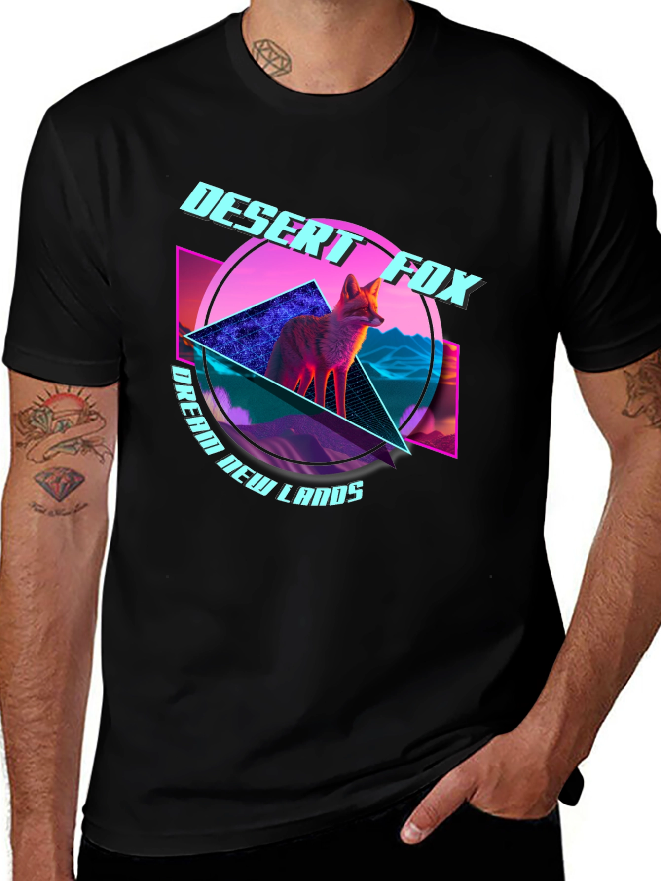 Variant 9 of Desert Fox Graphic Tee - Dream New Lands