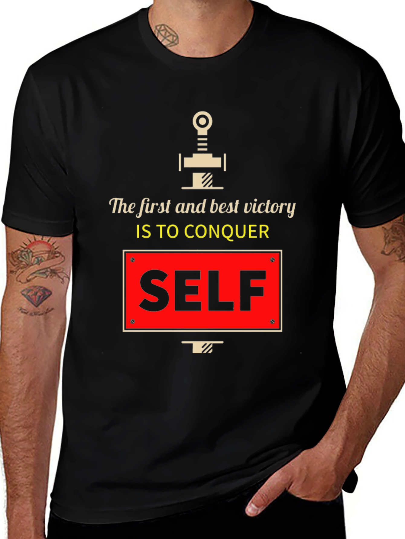 Variant 10 of Conquer Self Graphic T-Shirt - Motivational Tee