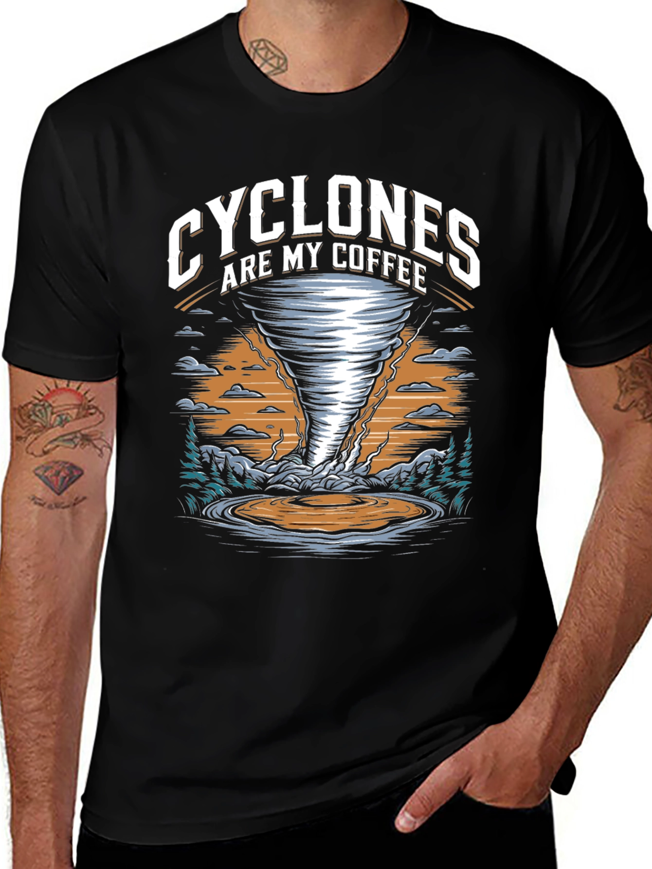 Variant 14 of Cyclones Are My Coffee Graphic T-Shirt