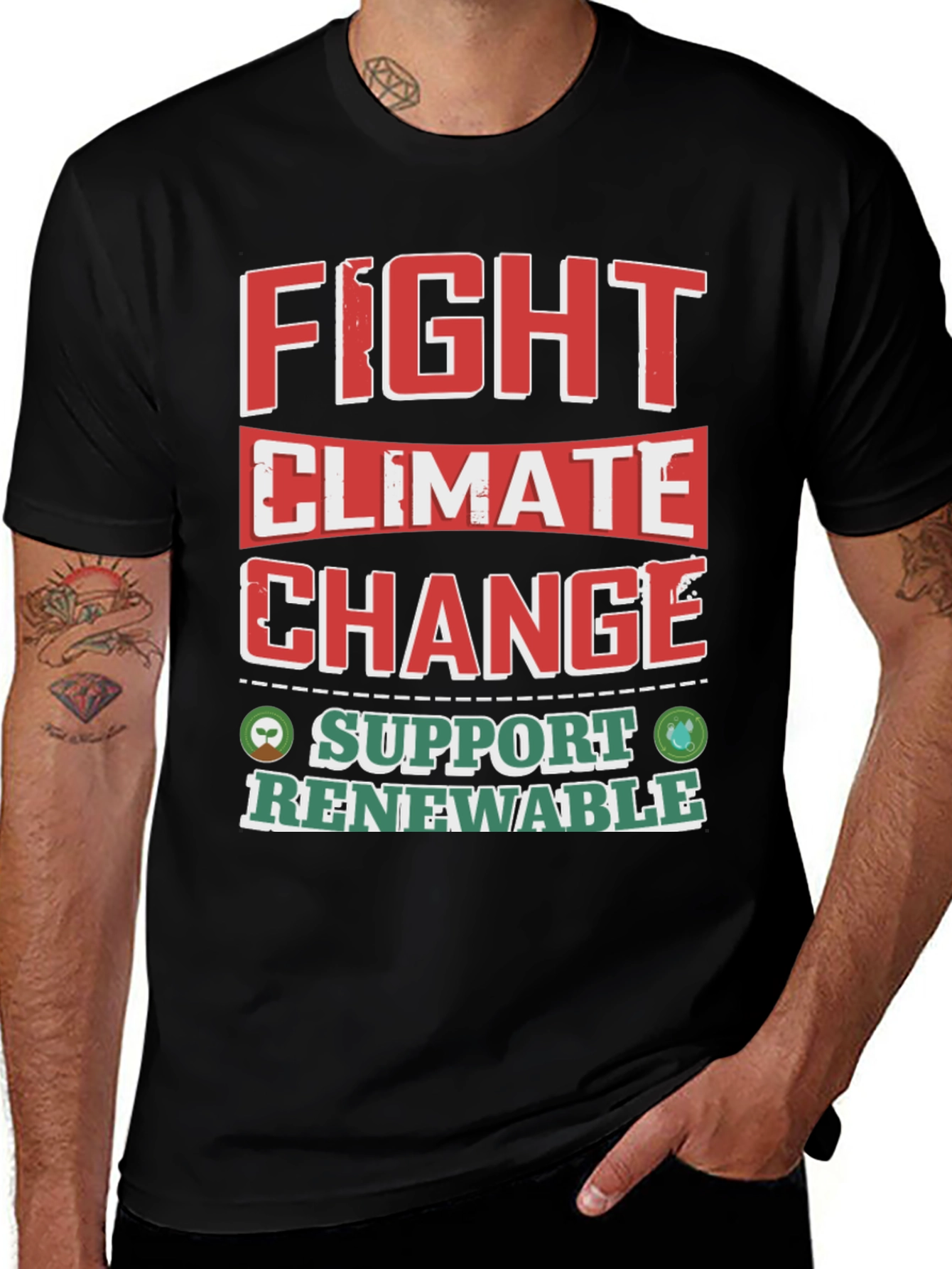 Variant 18 of Fight Climate Change Renewable T-Shirt