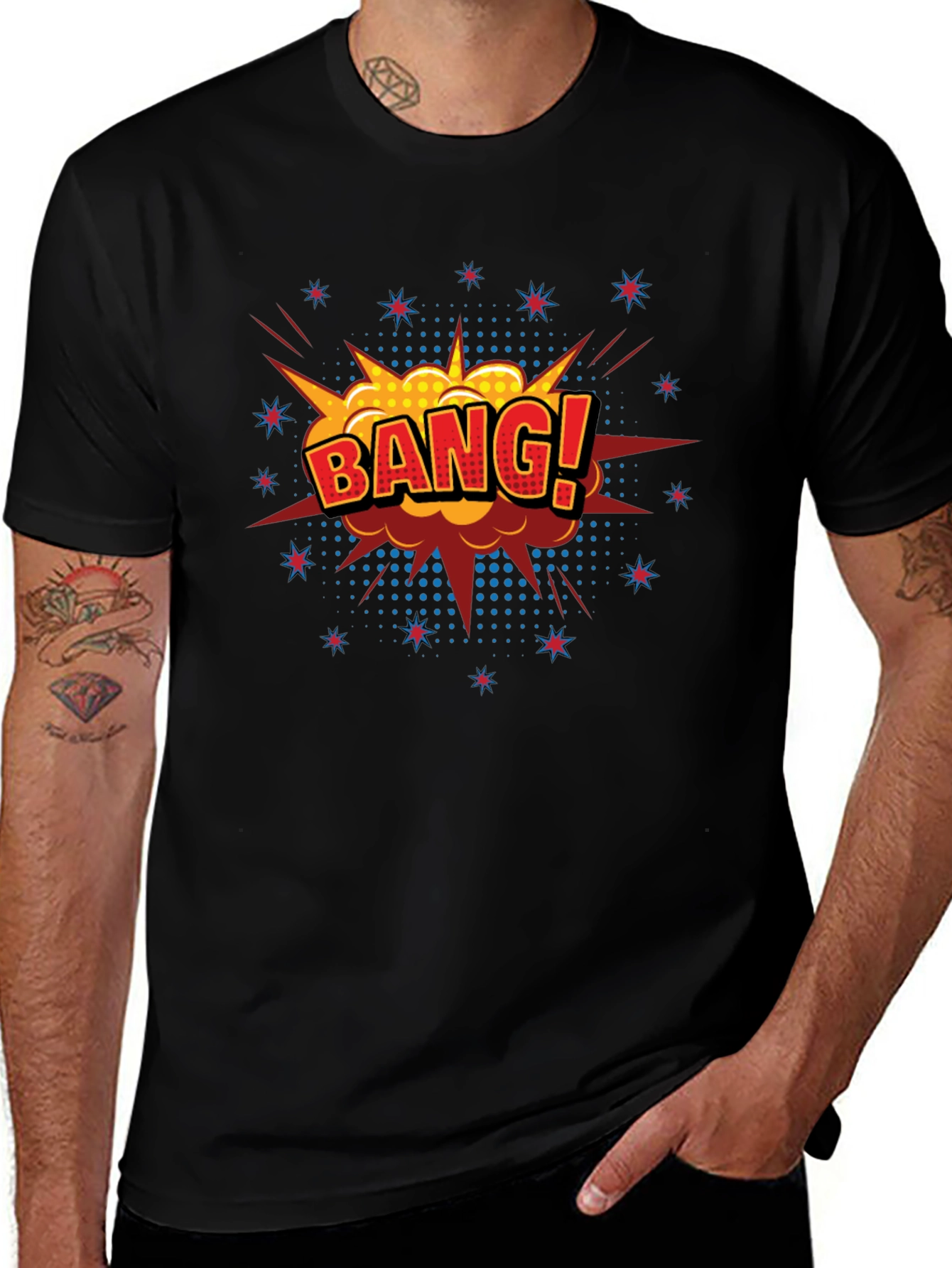 Variant 23 of BANG! Comic Style Graphic Tee - Black