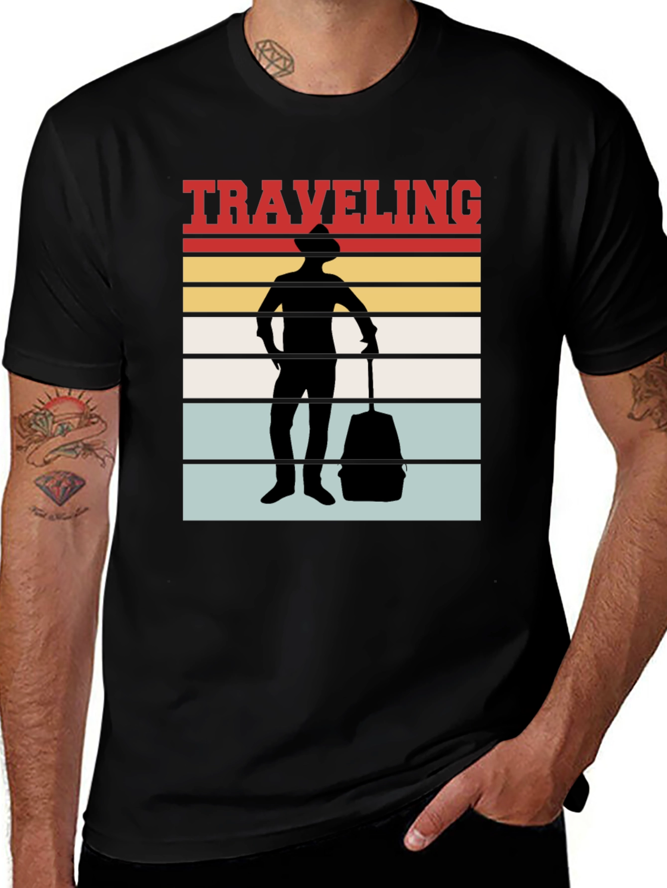 Variant 9 of Retro Traveling T-Shirt - Vintage Traveler Design