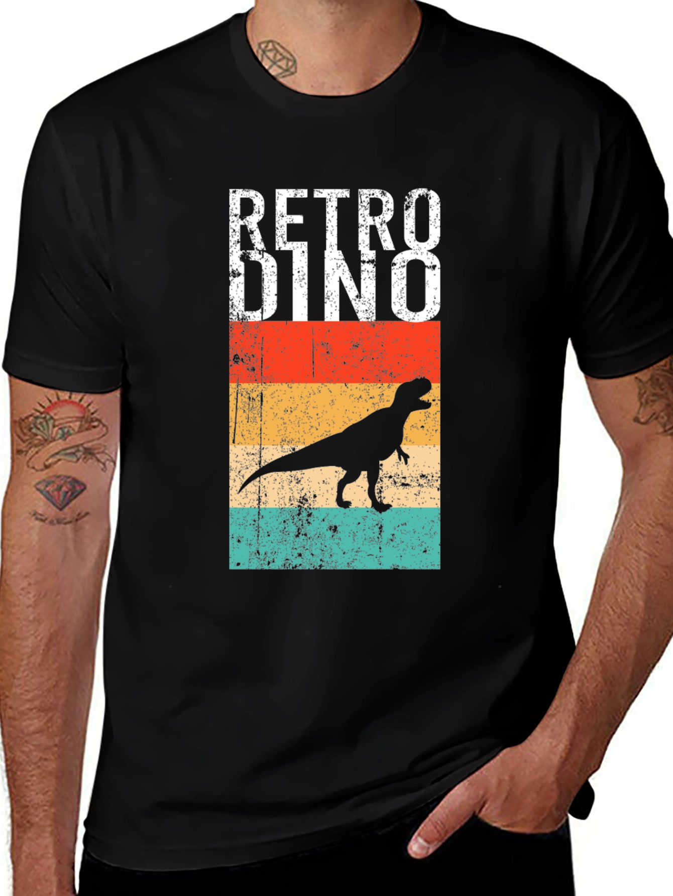 Variant 11 of Retro Dino Graphic Tee - Vintage Style T-Shirt