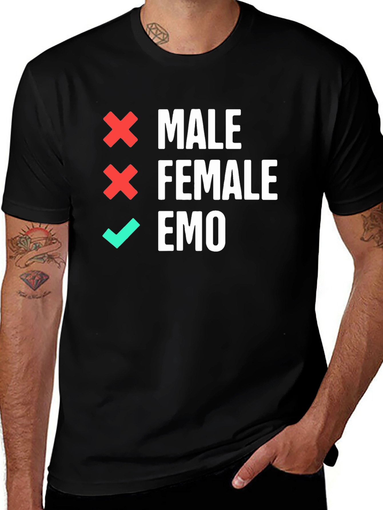 Variant 8 of Emo Style T-Shirt - Male/Female/Emo Choice Tee