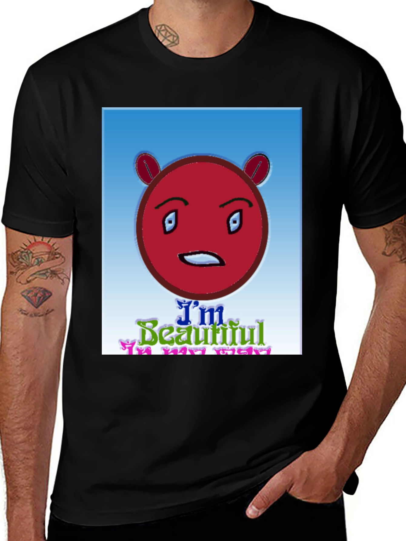 Variant 2 of Unique Graphic Tee - I'm Beautiful In My Way