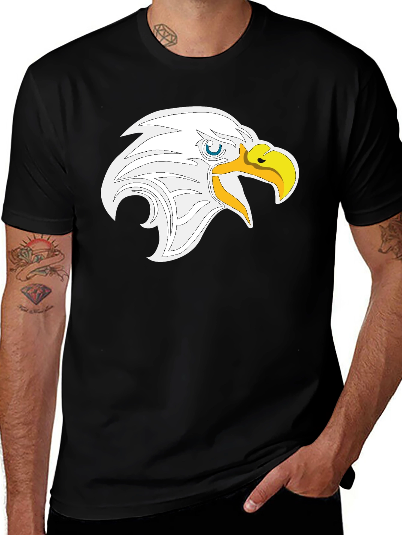 Variant 14 of Eagle Graphic Black T-Shirt