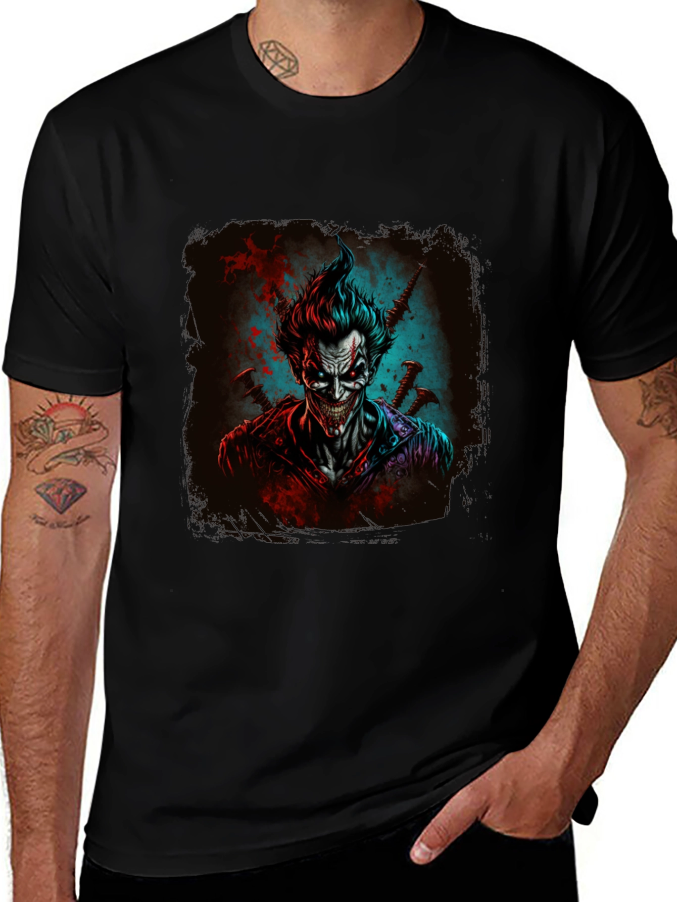 Joker Graphic Black T-Shirt - Dark Knight Villain Tee