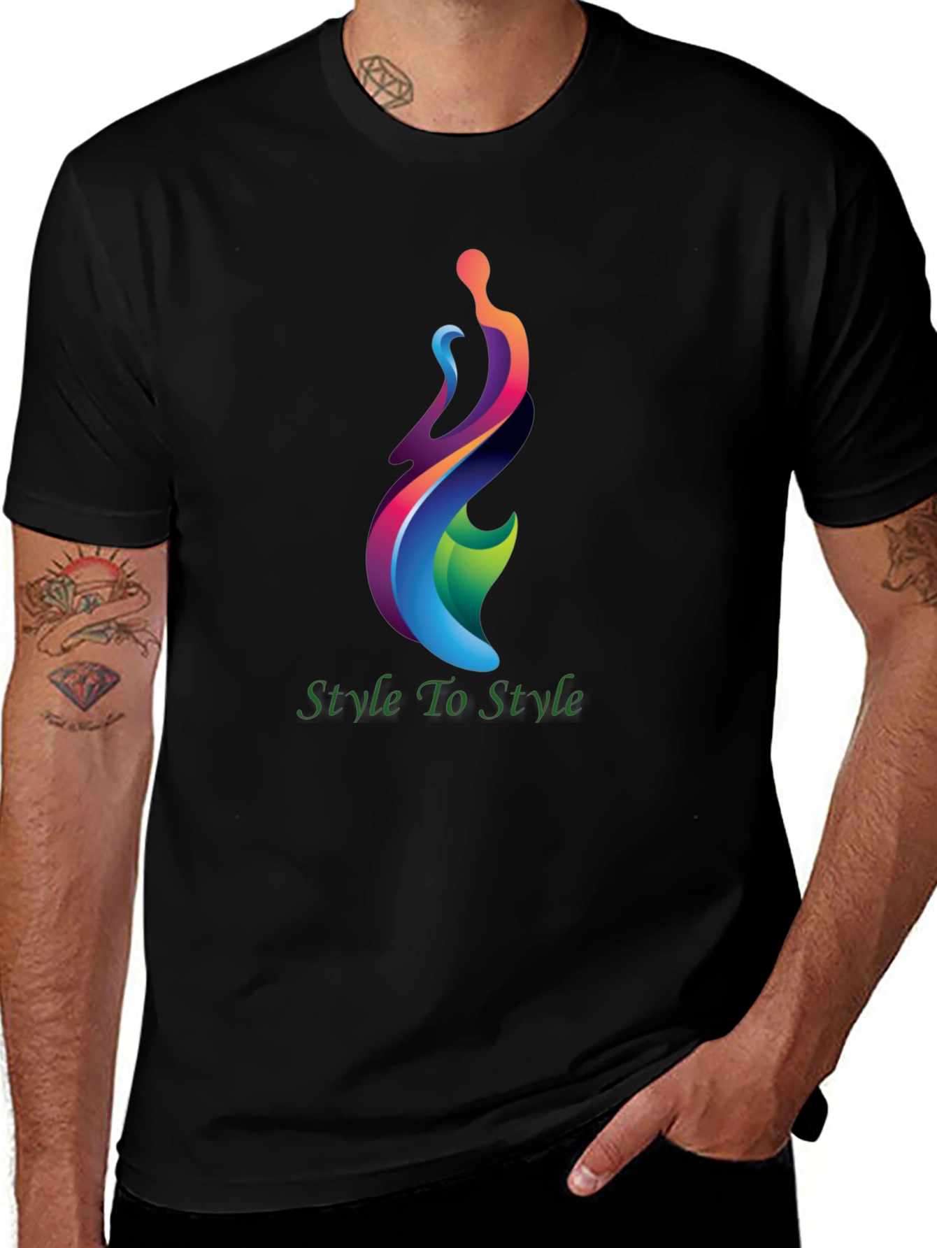 Variant 14 of Stylish Black Graphic Tee - Style To Style Design