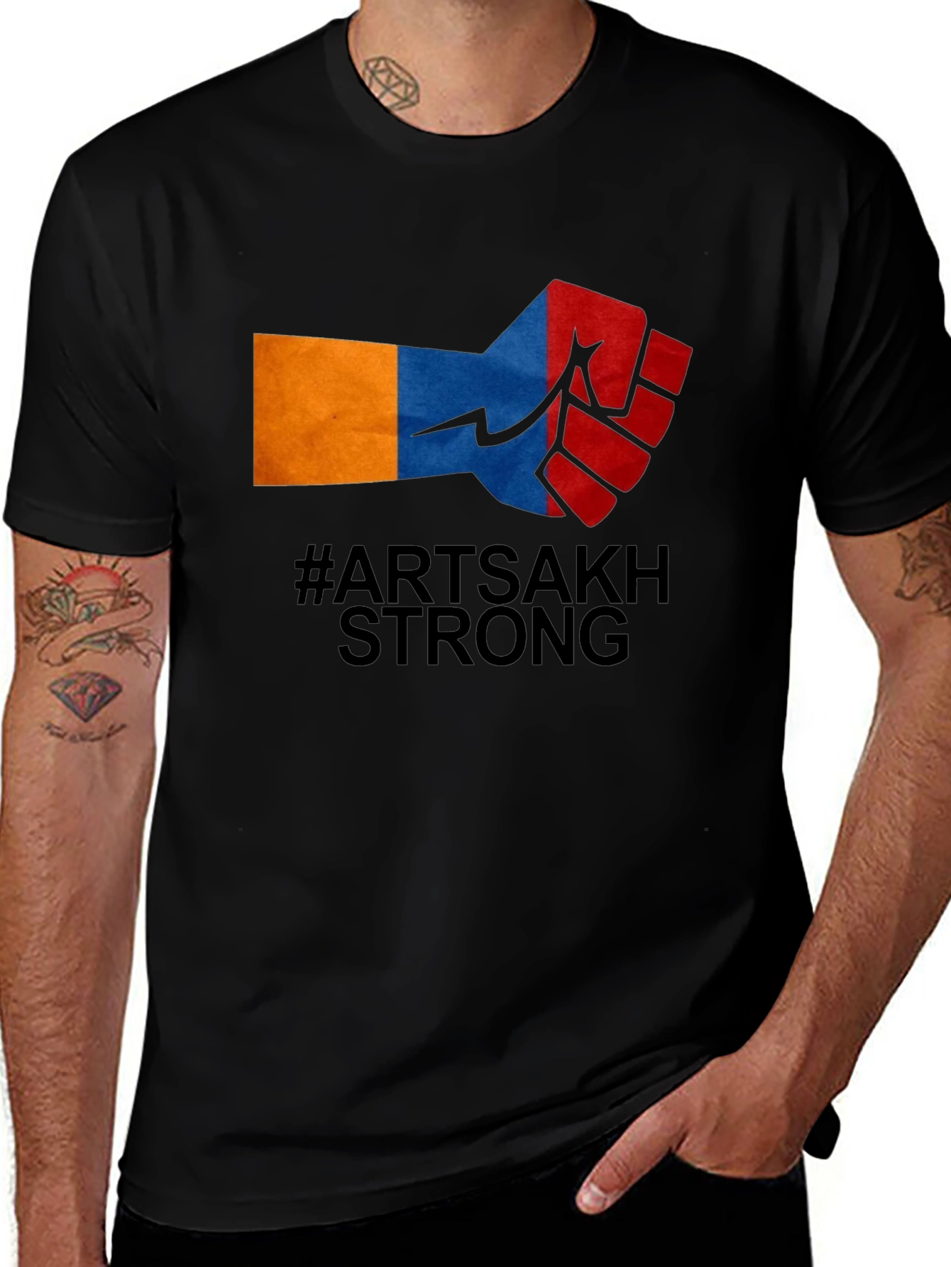 Artsakh Strong Graphic Tee - Black