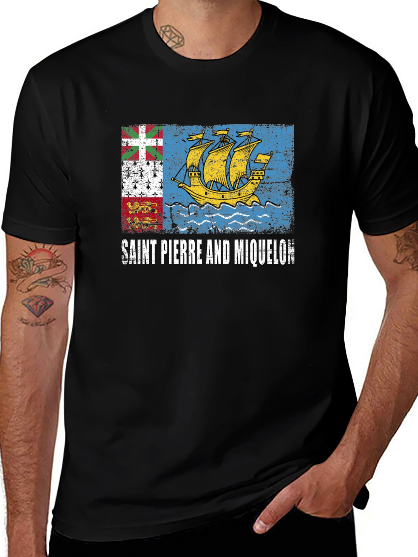 Saint Pierre and Miquelon Flag T-Shirt