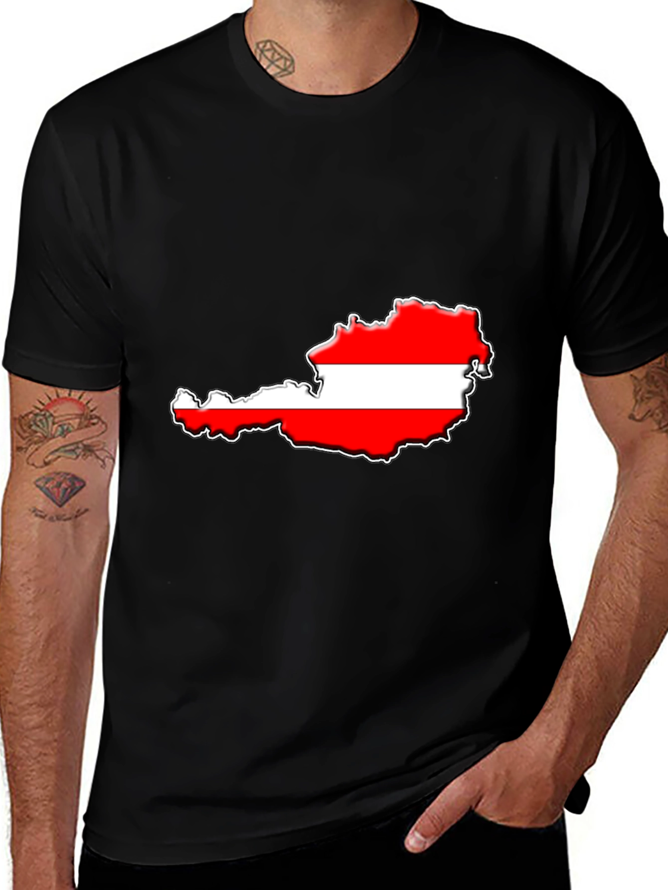 Austria Flag T-Shirt - Unique Country Pride Tee