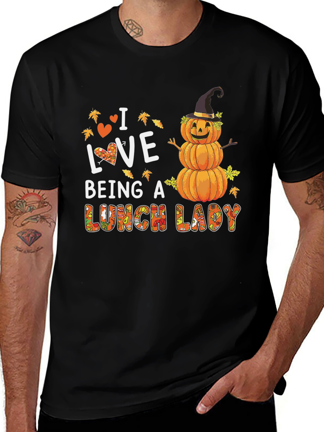 Variant 18 of I Love Being A Lunch Lady T-Shirt - Halloween Design