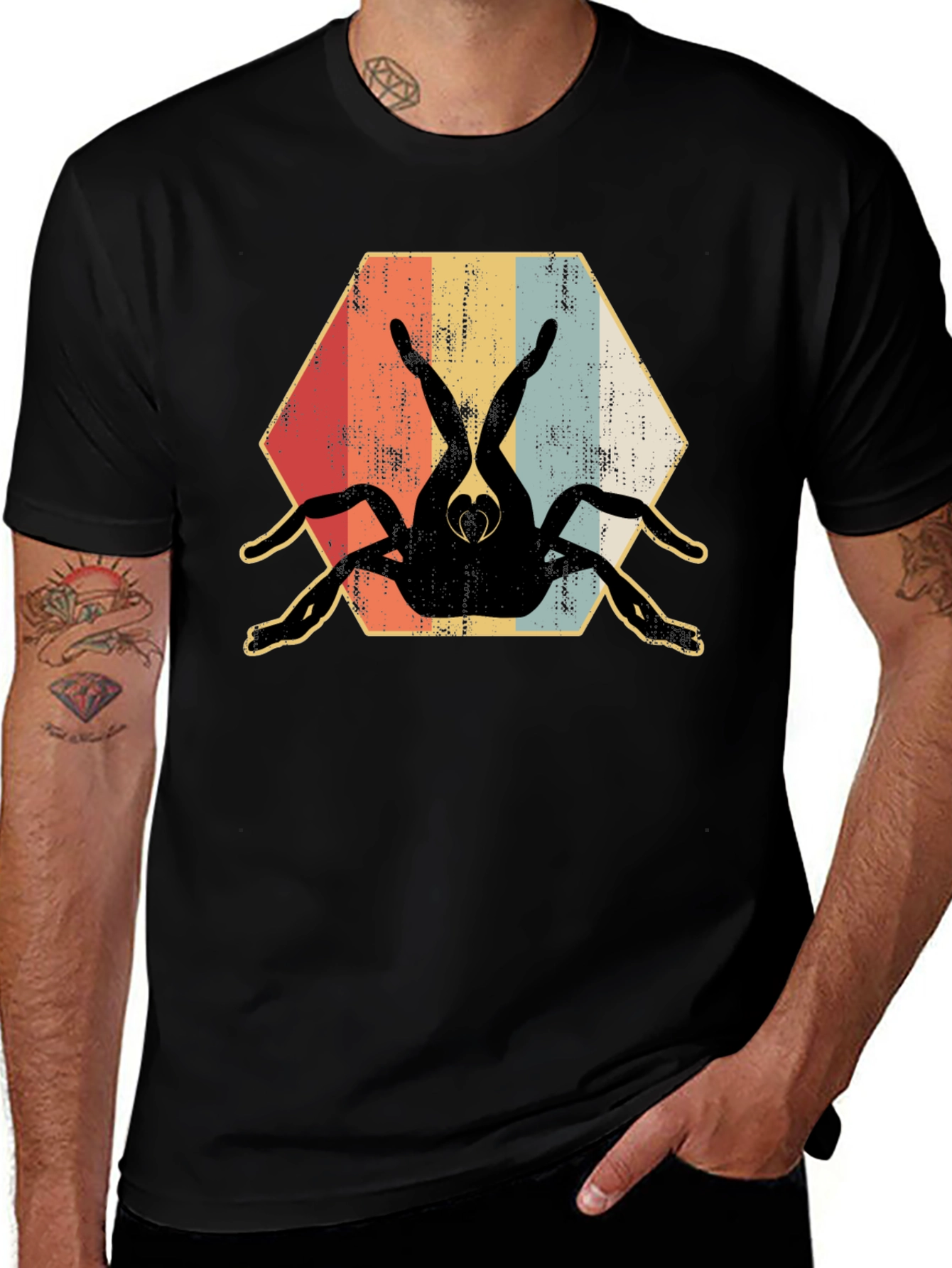 Variant 16 of Vintage Spider Hexagon T-Shirt