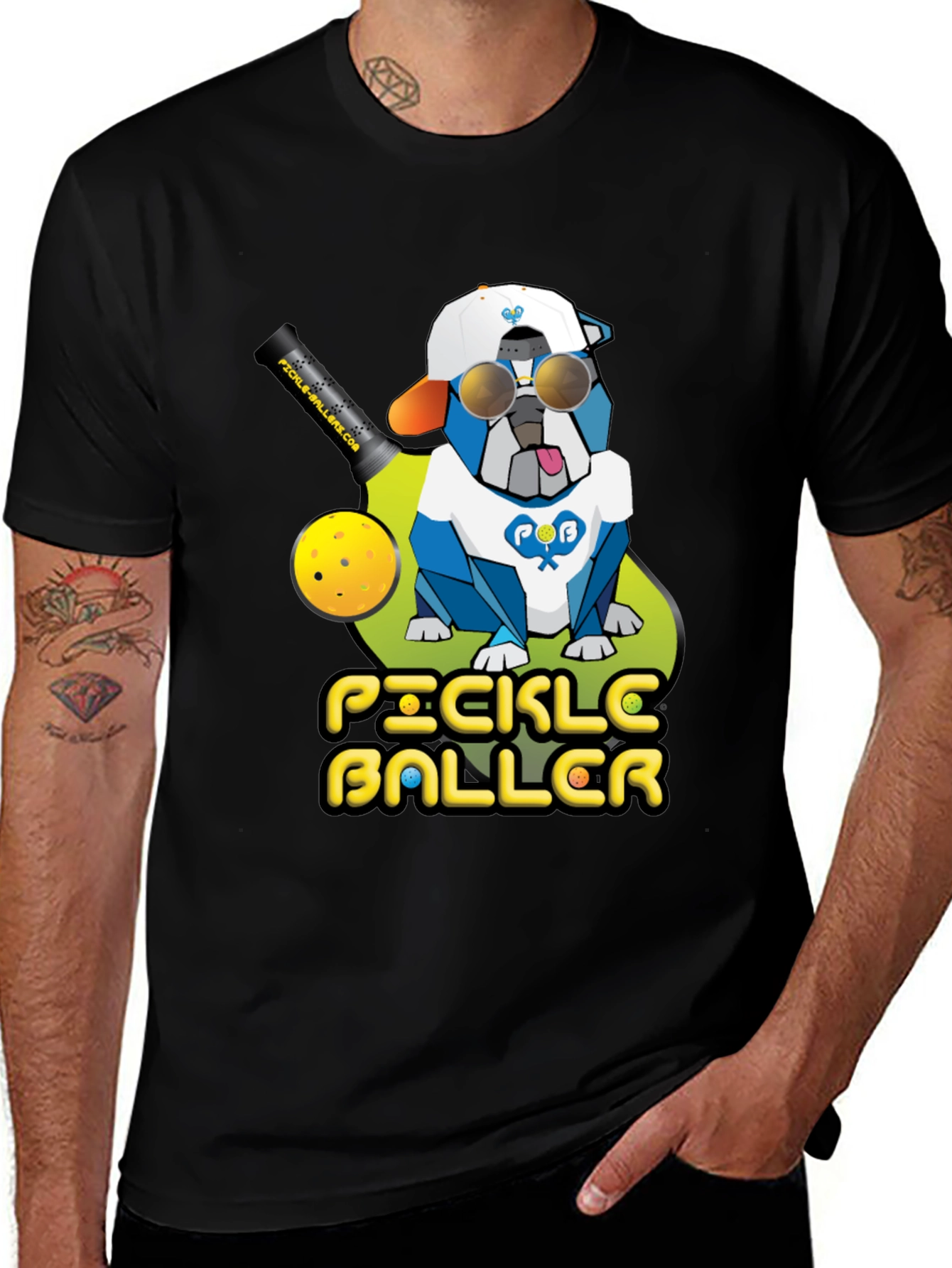 Variant 6 of Pickleballer Bulldog T-Shirt: Ace Your Style!