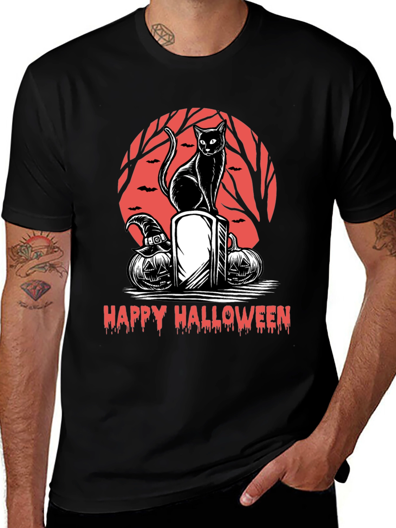 Variant 20 of Halloween Cat T-Shirt