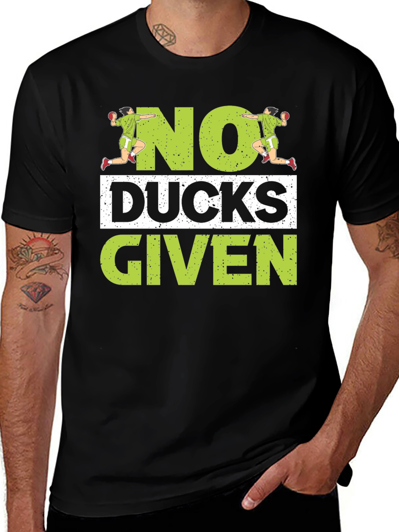Variant 22 of No Ducks Given Handball T-Shirt
