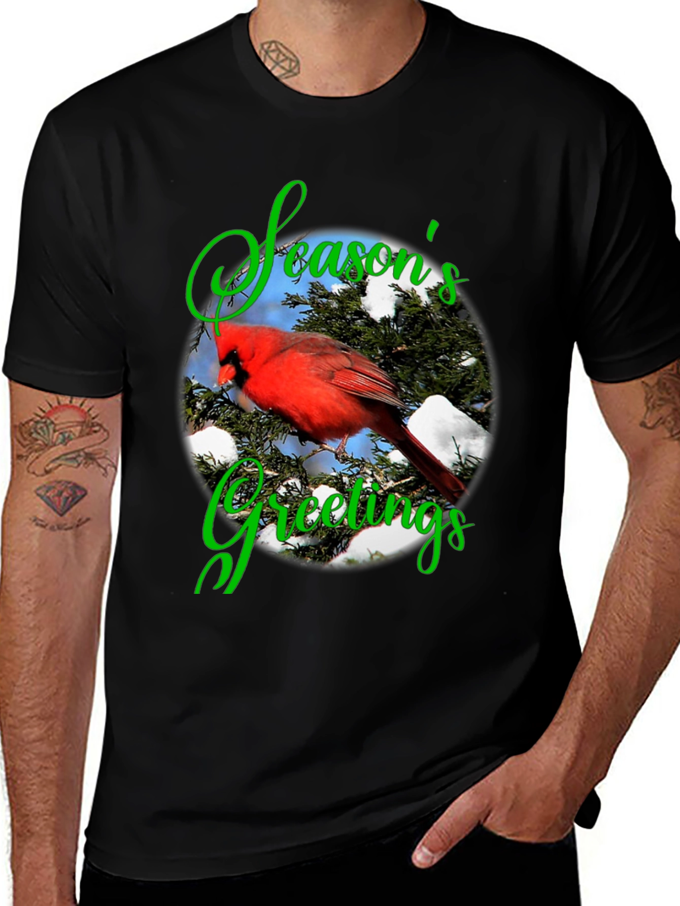 Variant 26 of Season's Greetings Cardinal Graphic T-Shirt