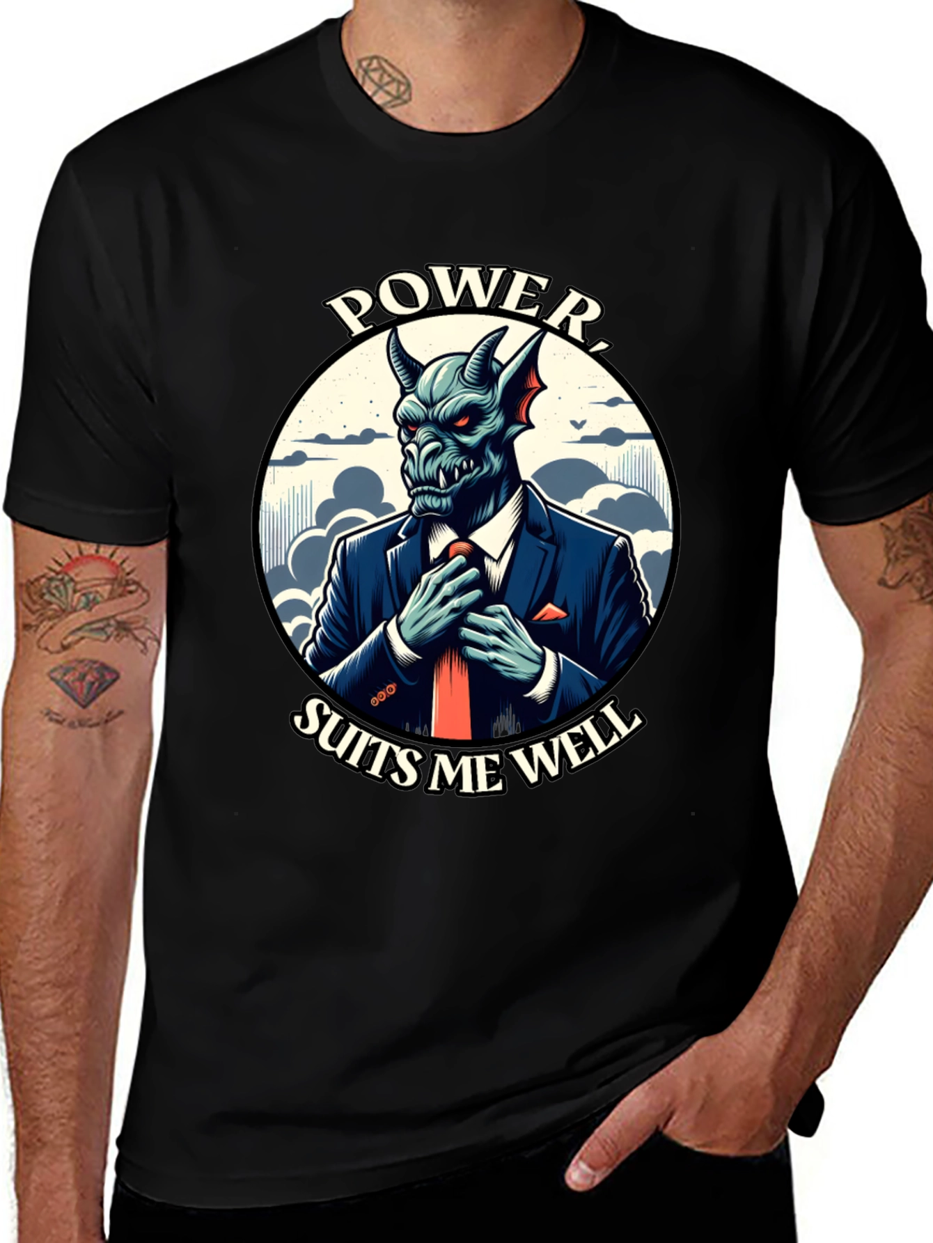 Variant 20 of Power Suits Me Well T-Shirt - Devil in a Suit